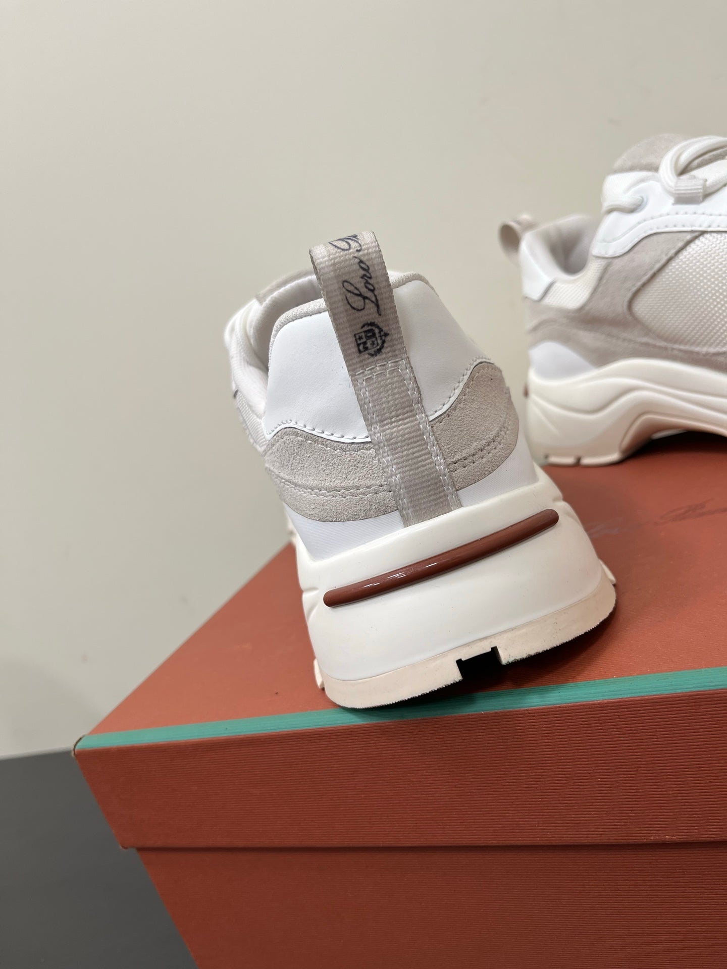 LP 25C Cairn Walk Sneaker Nougat Calfskin and Fabric 210924