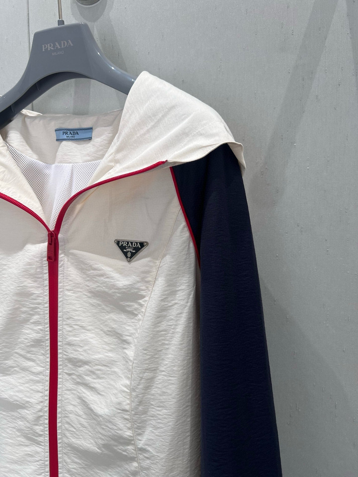 Prada 25 Set Navy Blue mix White Nylon Cotton 214264