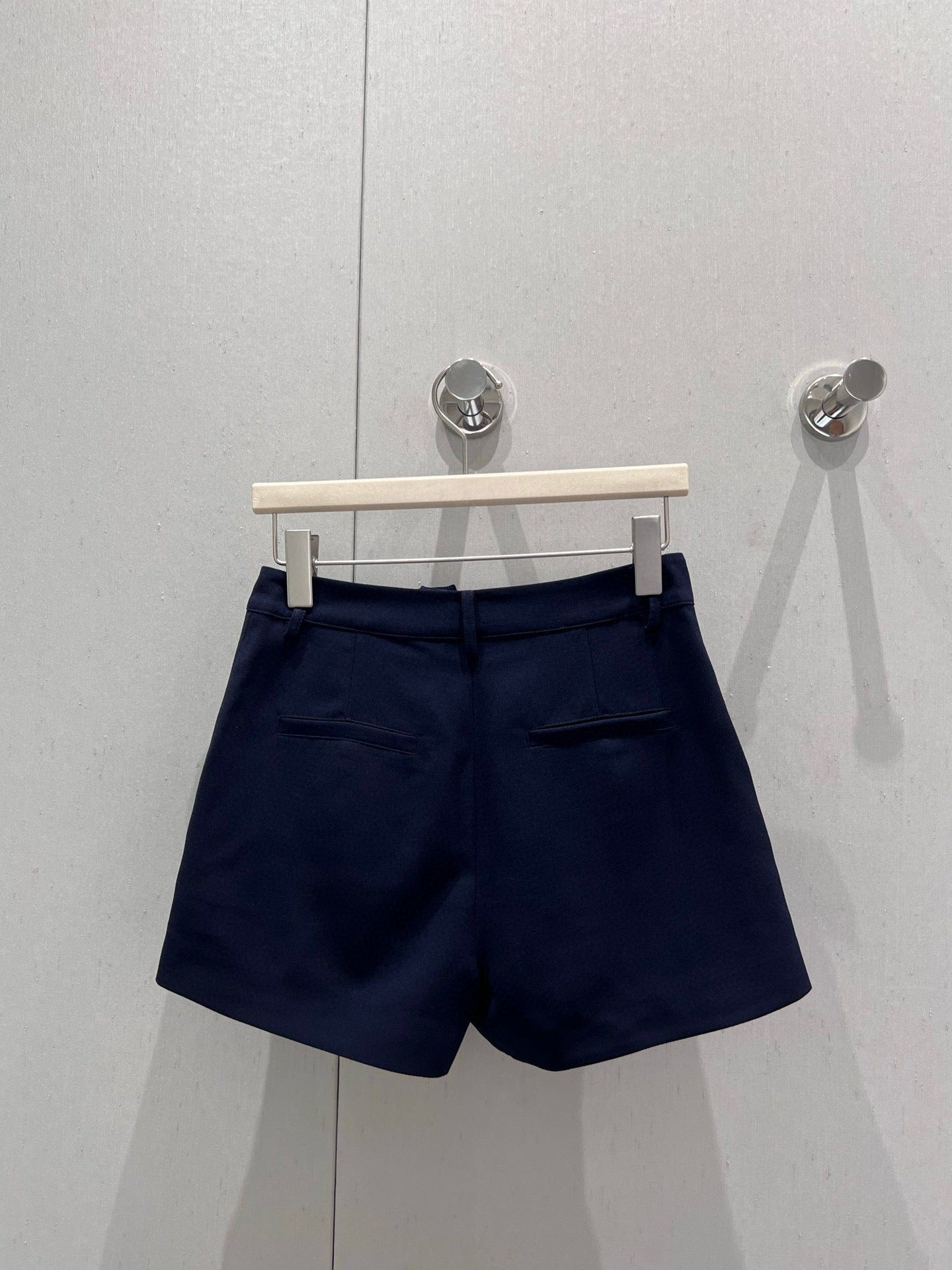 CD 25 Short-sleeved Jacket with Pleated Shorts Set Blue Polyester 220935