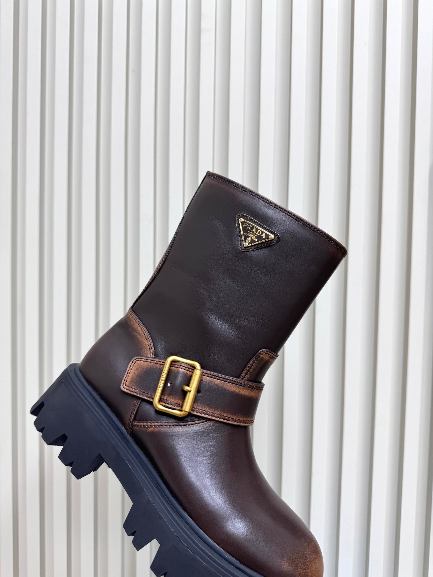 PRA Martin boots dark chocolate brown sheepskin 443645