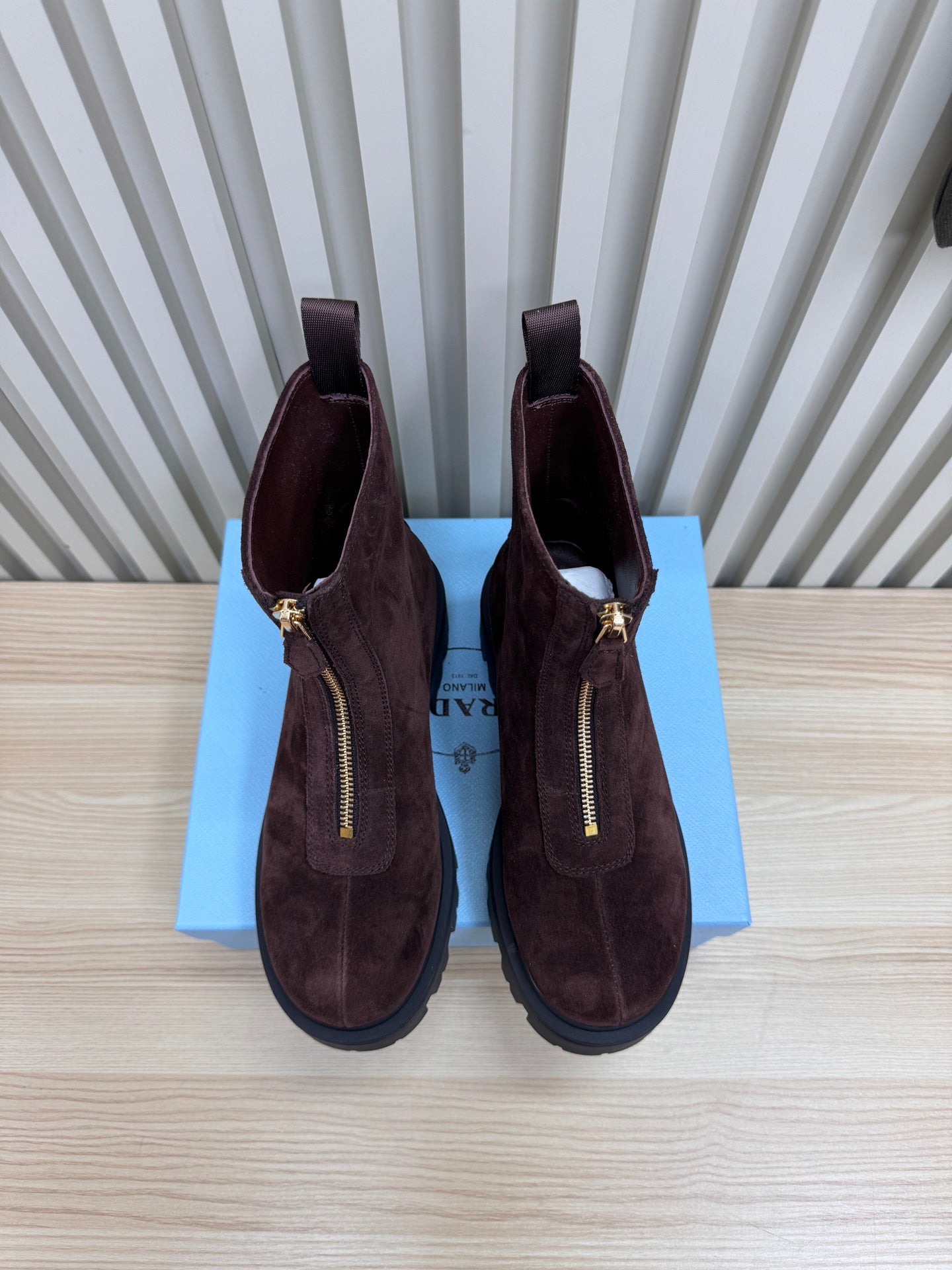 PRA Martin boots burgundy brown suede 443648