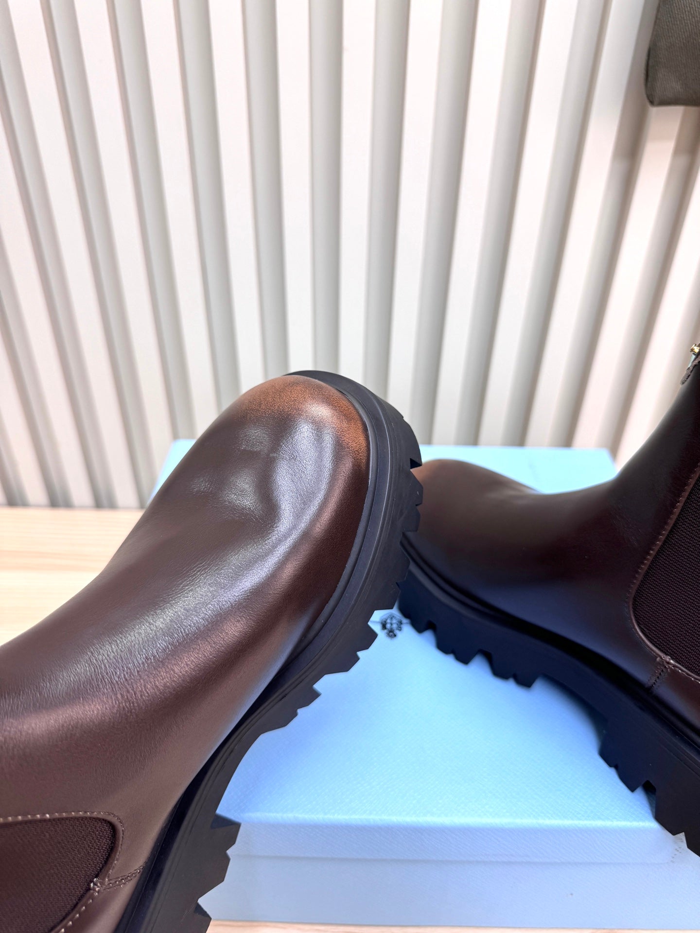 PRA ankle boots dark chocolate brown sheepskin  443662