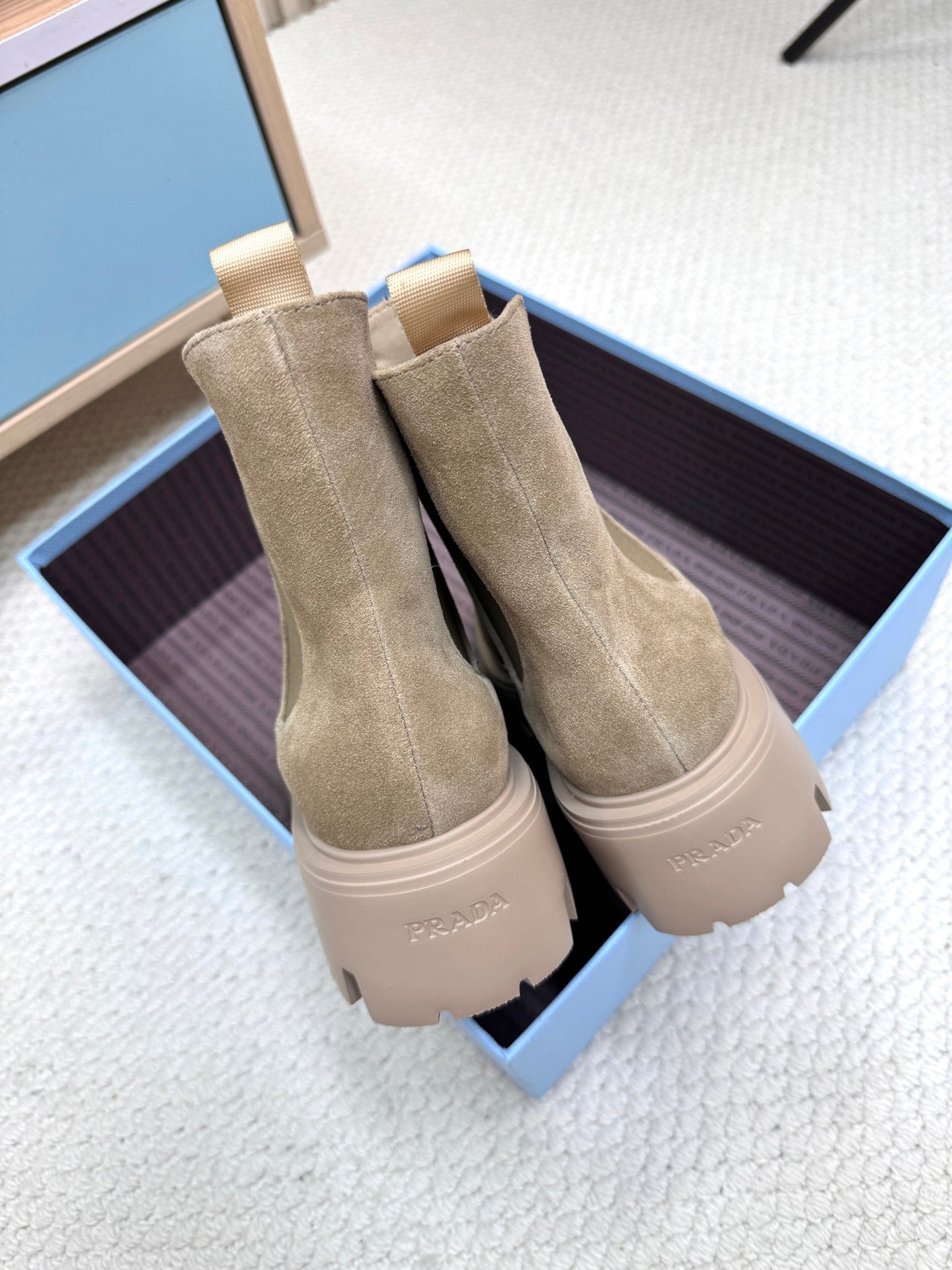 PRA ankle boots light taupe beige suede 443664