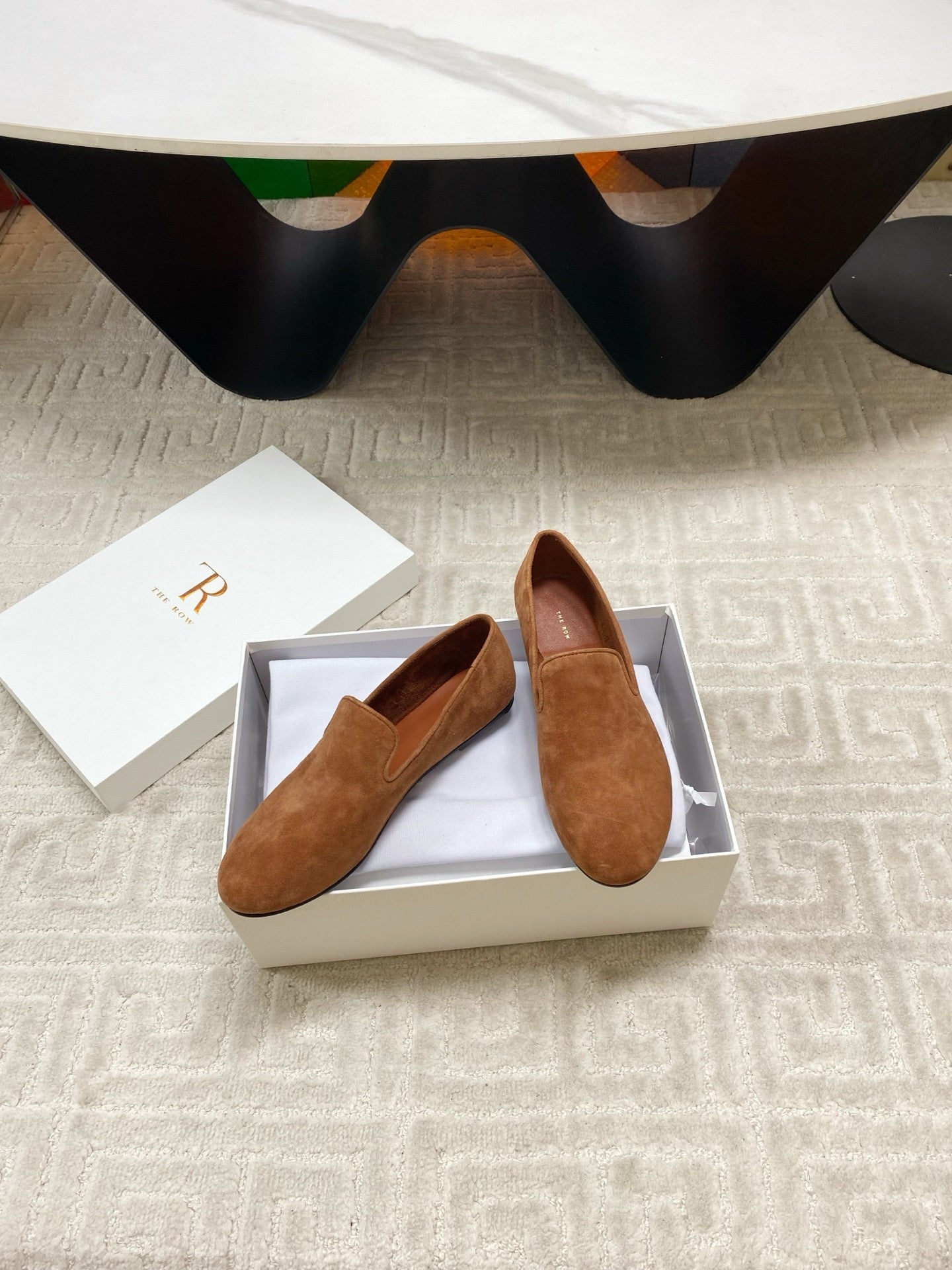 The Row 2025 Tipi Loafer Brown Suede 541528