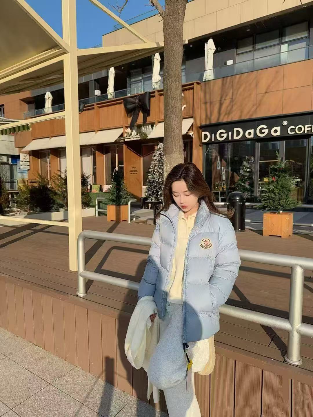 MC 2025 Jacket Baby Blue Nylon Down 528754