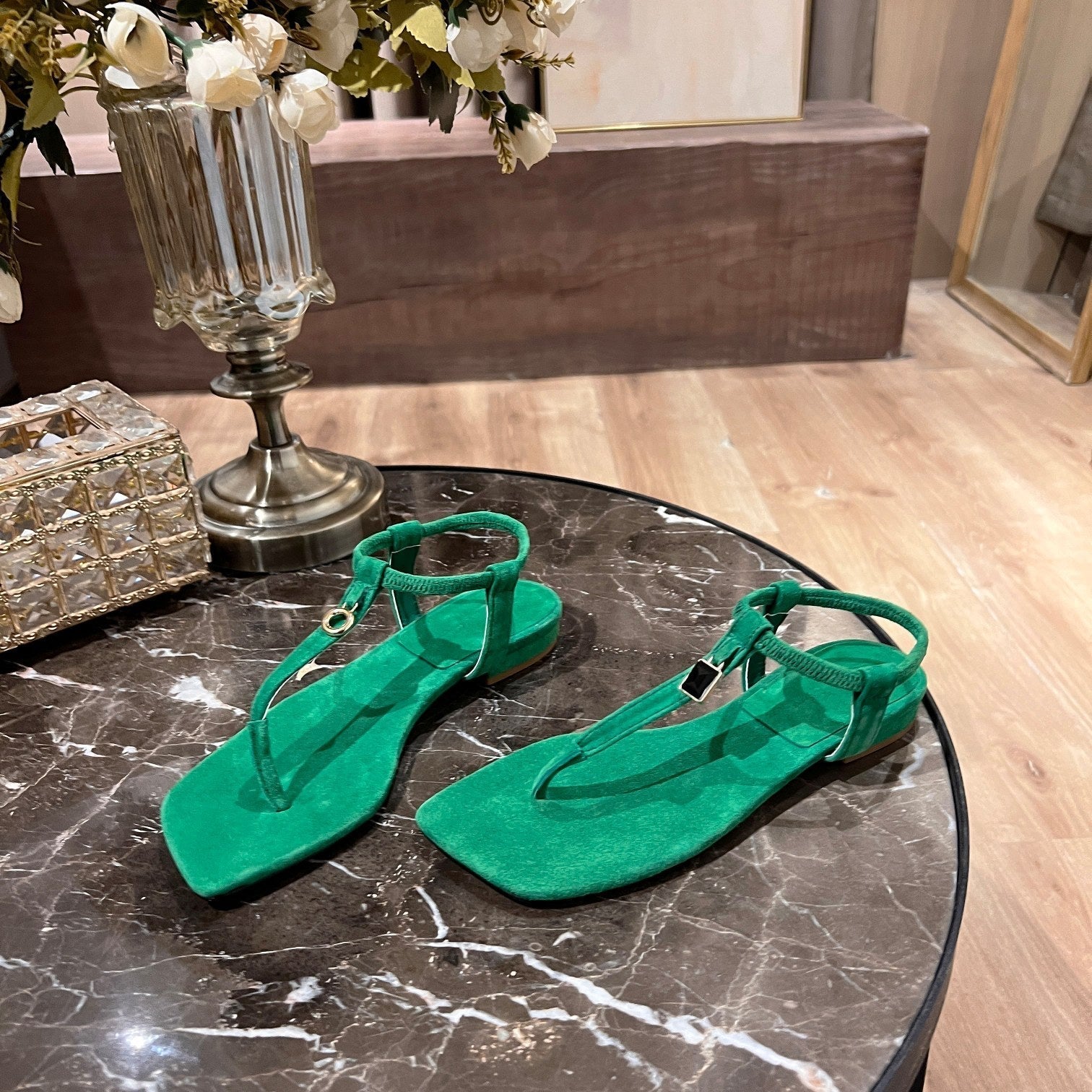 LP MINDIL SANDAL TEAL BLUE SUEDE