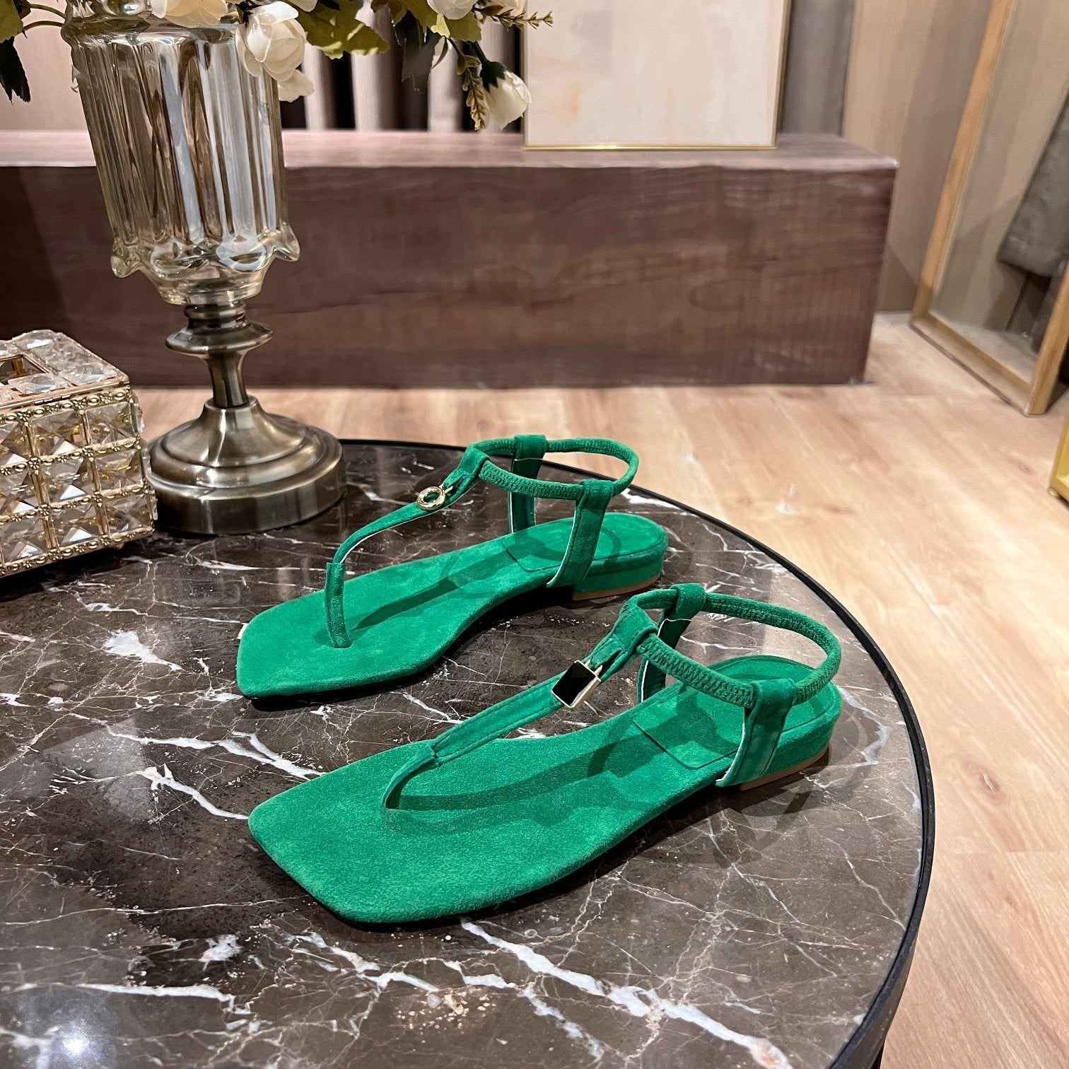 LP MINDIL SANDAL TEAL BLUE SUEDE