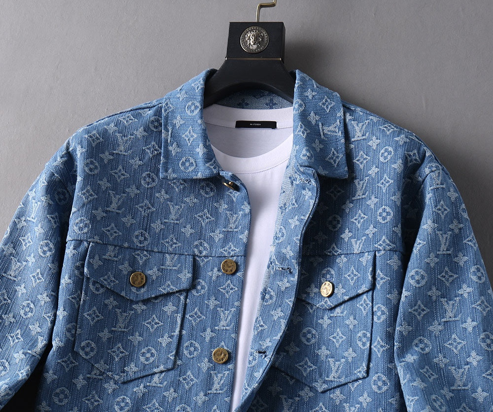 LV DENIM SHIRT JACKET BLUE MONOGRAM 238991