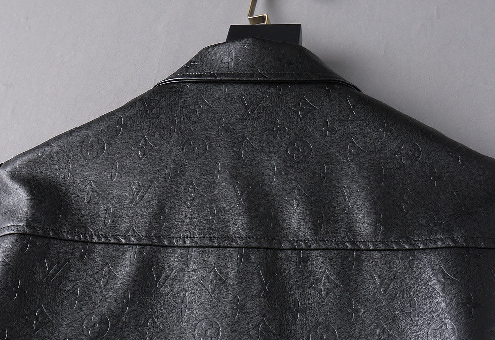 LV SHIRT JACKET IN BLACK MONOGRAM EMBOSSED CALFSKIN 238993