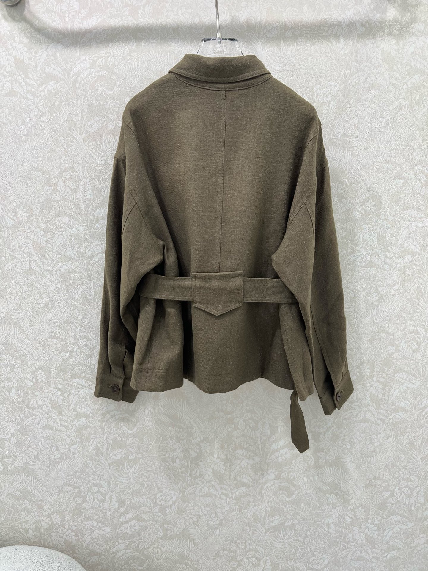 LP 25 Jacket With Belt Khaki Linen Wool 309236