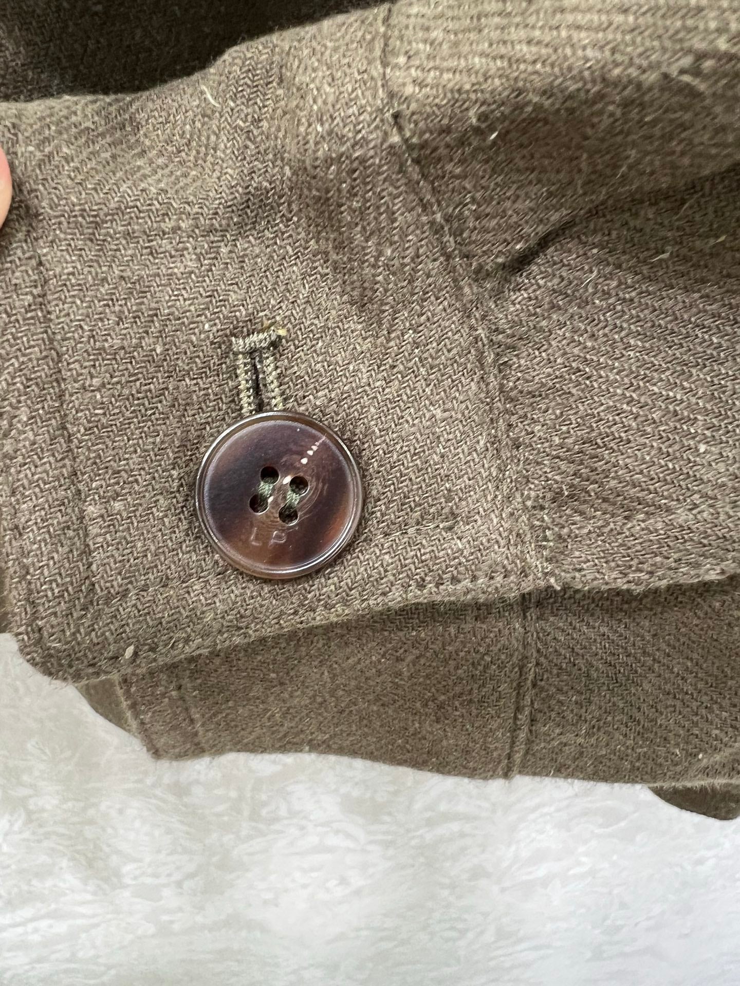 LP 25 Jacket With Belt Khaki Linen Wool 309236