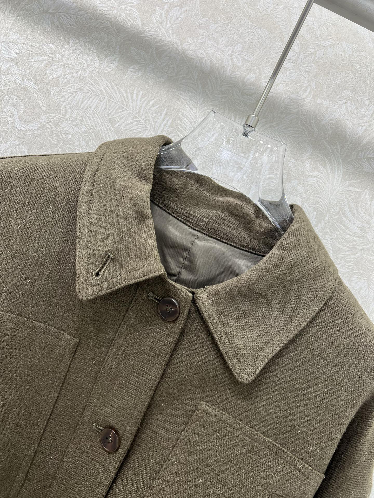 LP 25 Jacket With Belt Khaki Linen Wool 309236