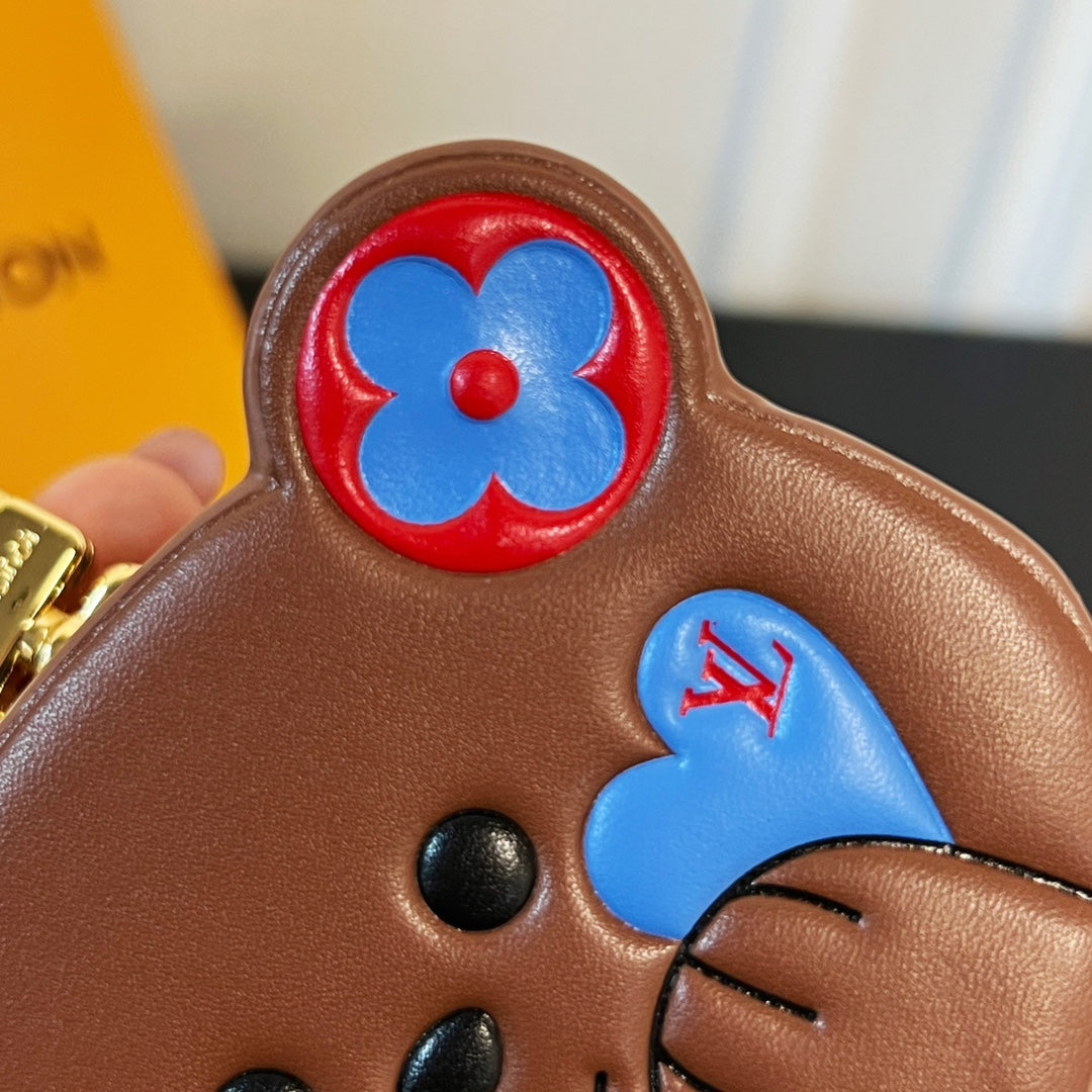 LV Teddy Bear Earphone Bag Charm