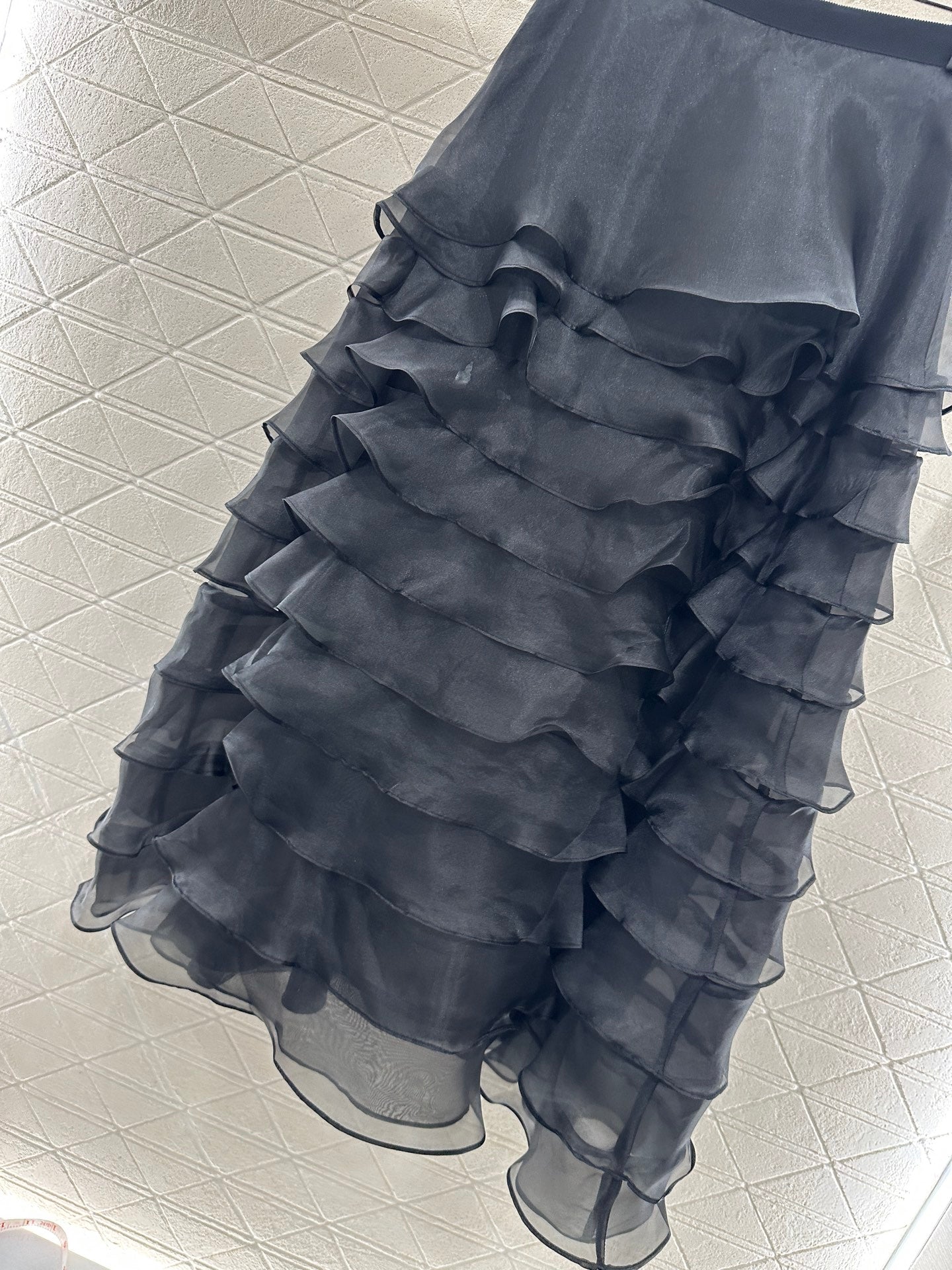 Dior 2025 High-waisted Tulle Skirt Black Polyester 321318
