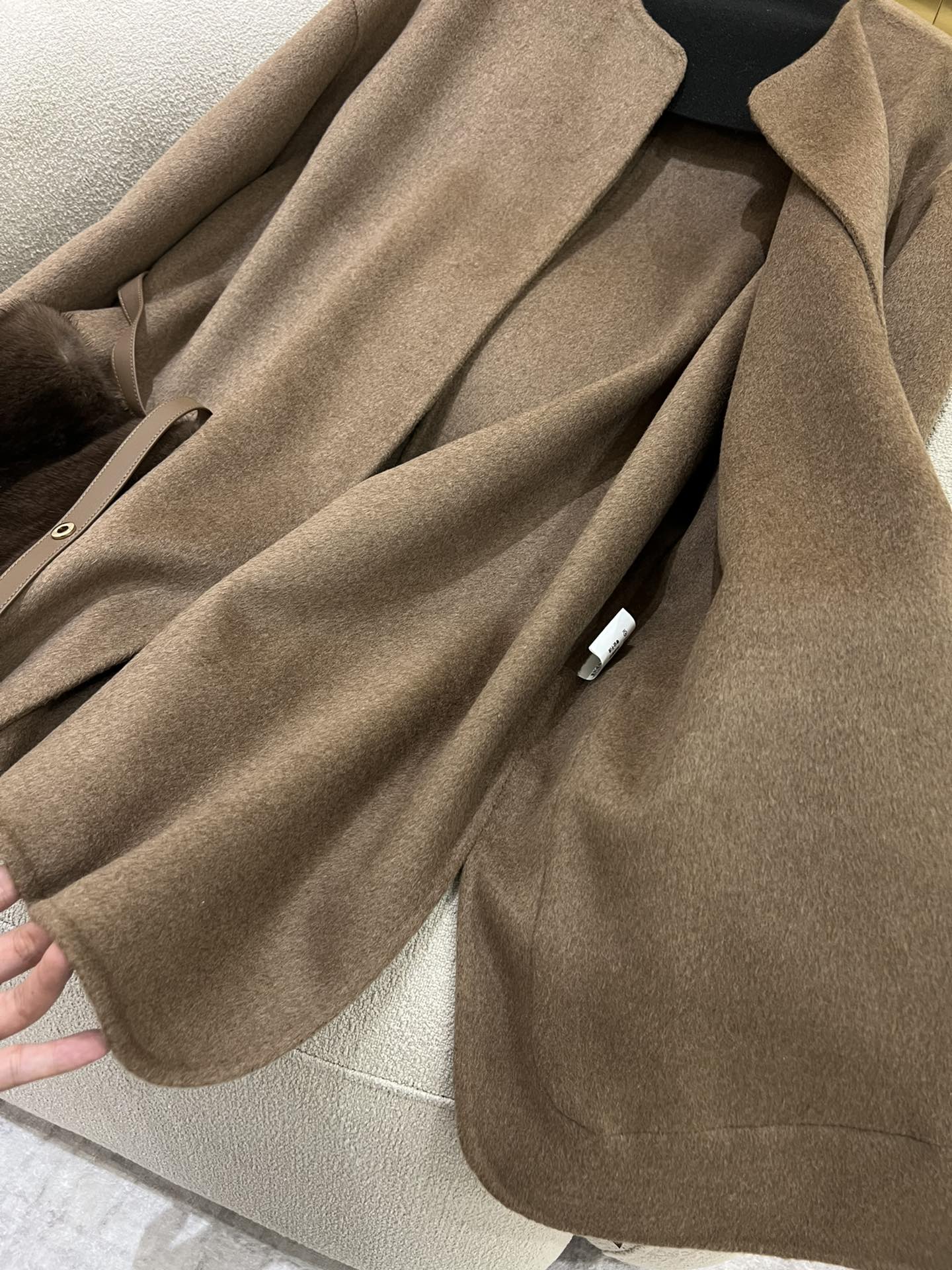 LP 25 Crew Neck Coat Brown Cashmere Fur 303967