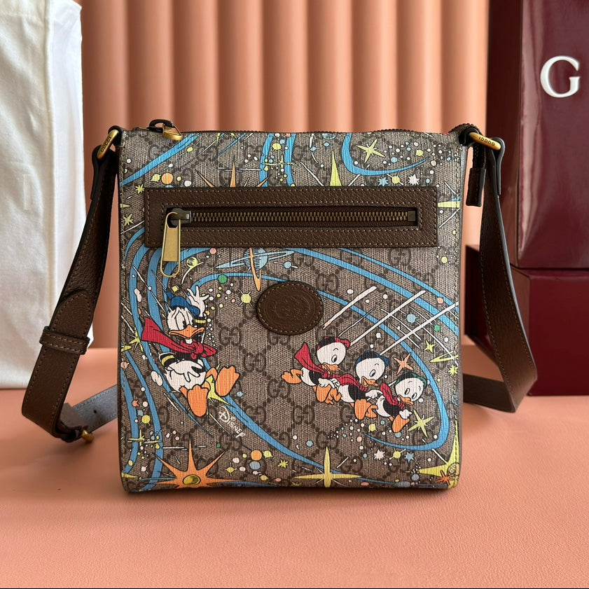 Gucci 2025 x Disney Donald Duck Bag Multicolor Cowhide Canvas 273592