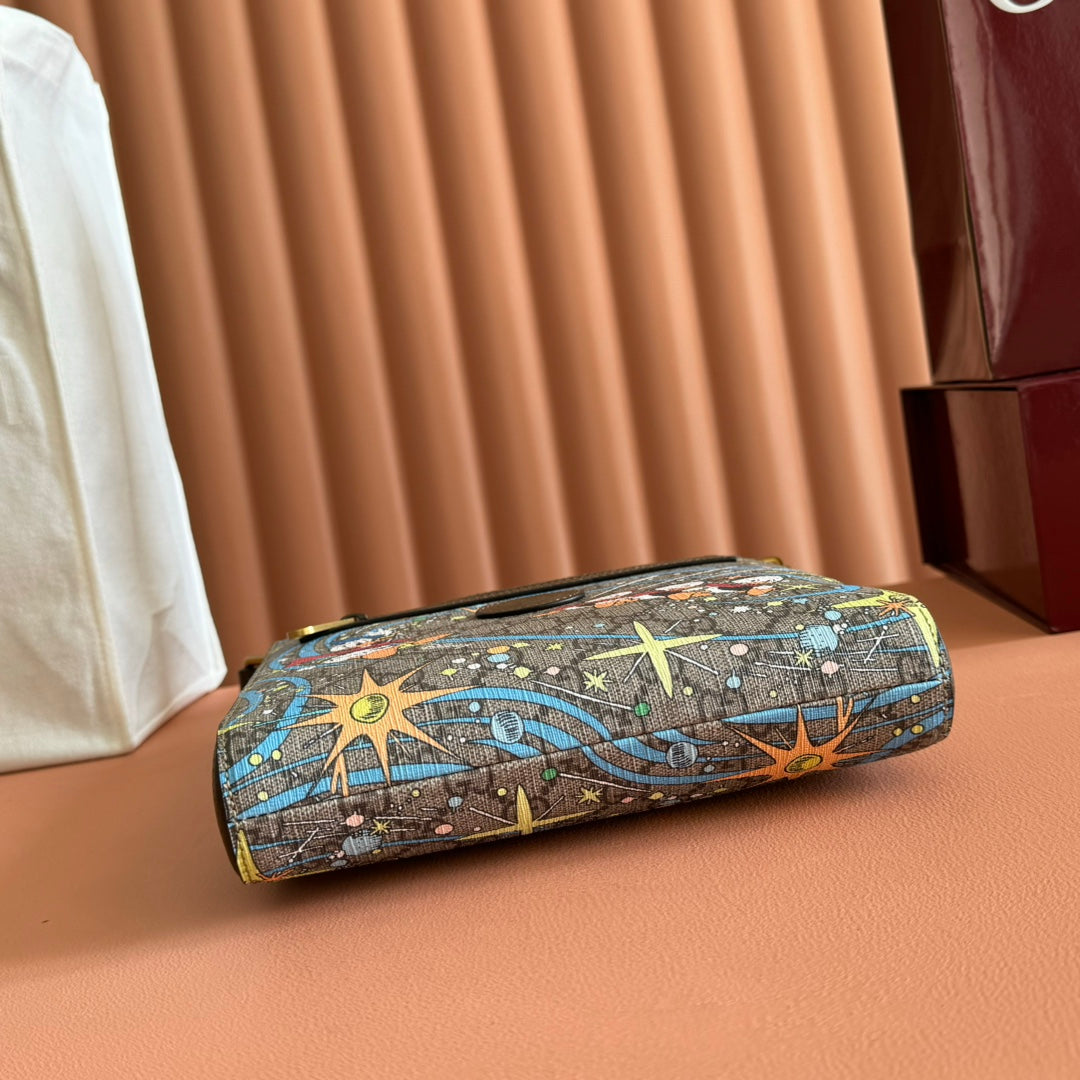 Gucci 2025 x Disney Donald Duck Bag Multicolor Cowhide Canvas 273592