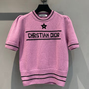 CD 25 Lucky Star Knit Top Pink Sheep wool