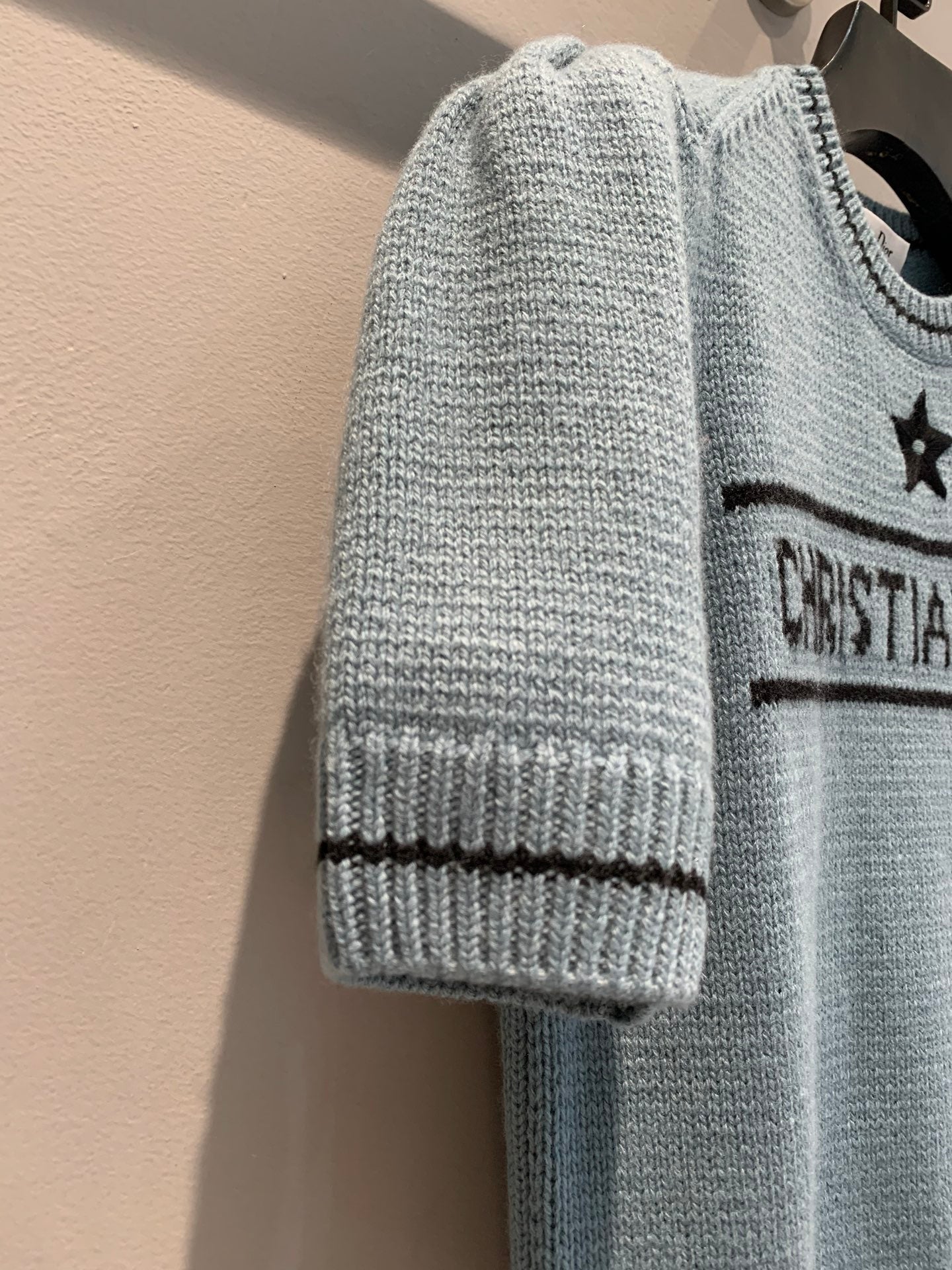 CD 25 Lucky Star Knit Top Blue-green Sheep wool