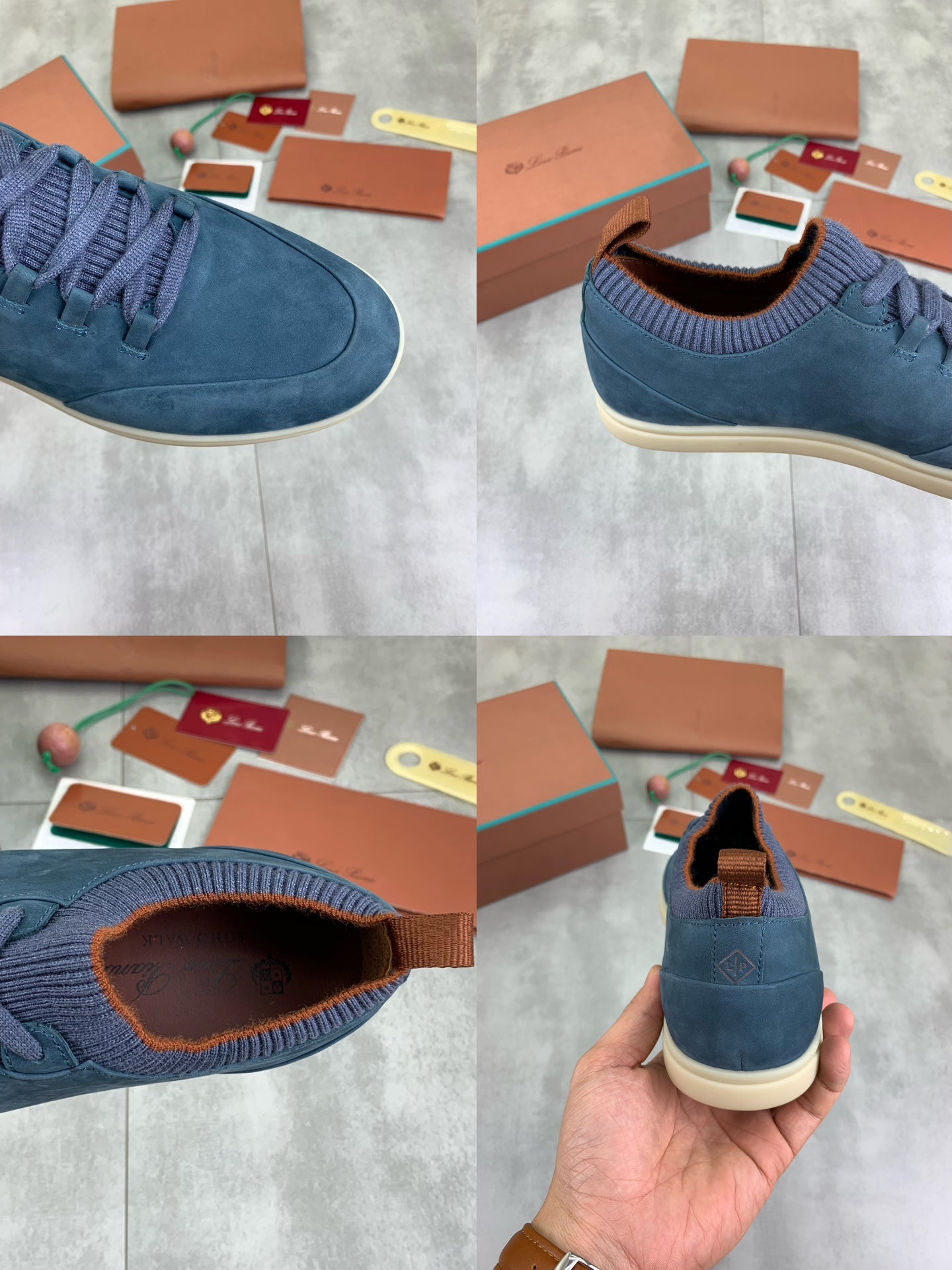 LP SOHO WALK TRAINERS IN SAPPHIRE SUEDE