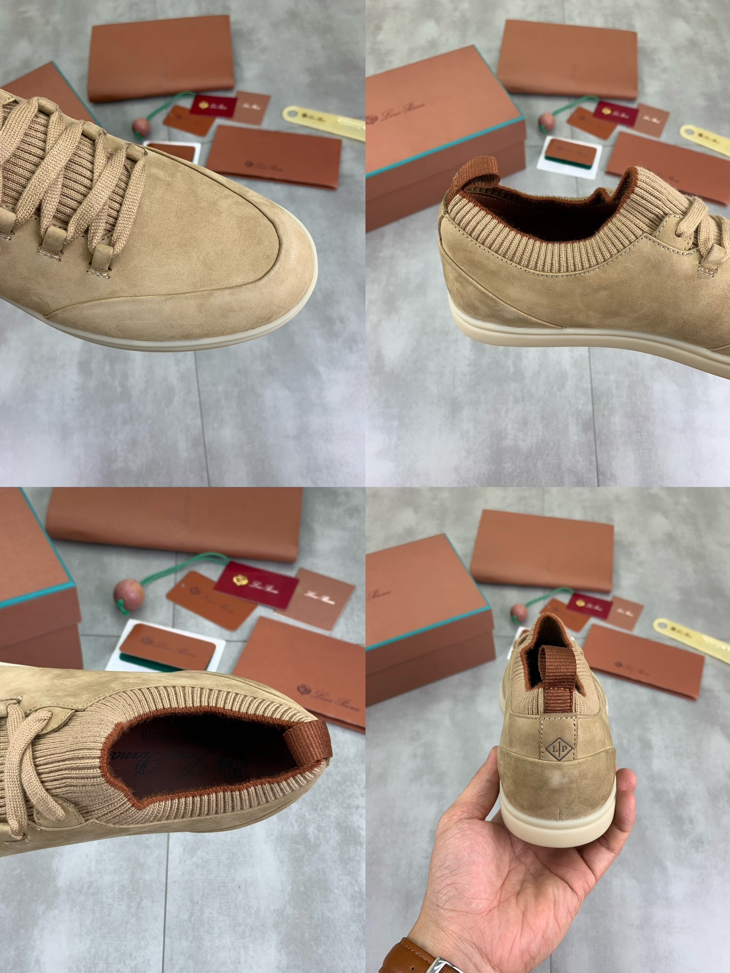 LP SOHO WALK TRAINERS IN WALNUT SUEDE