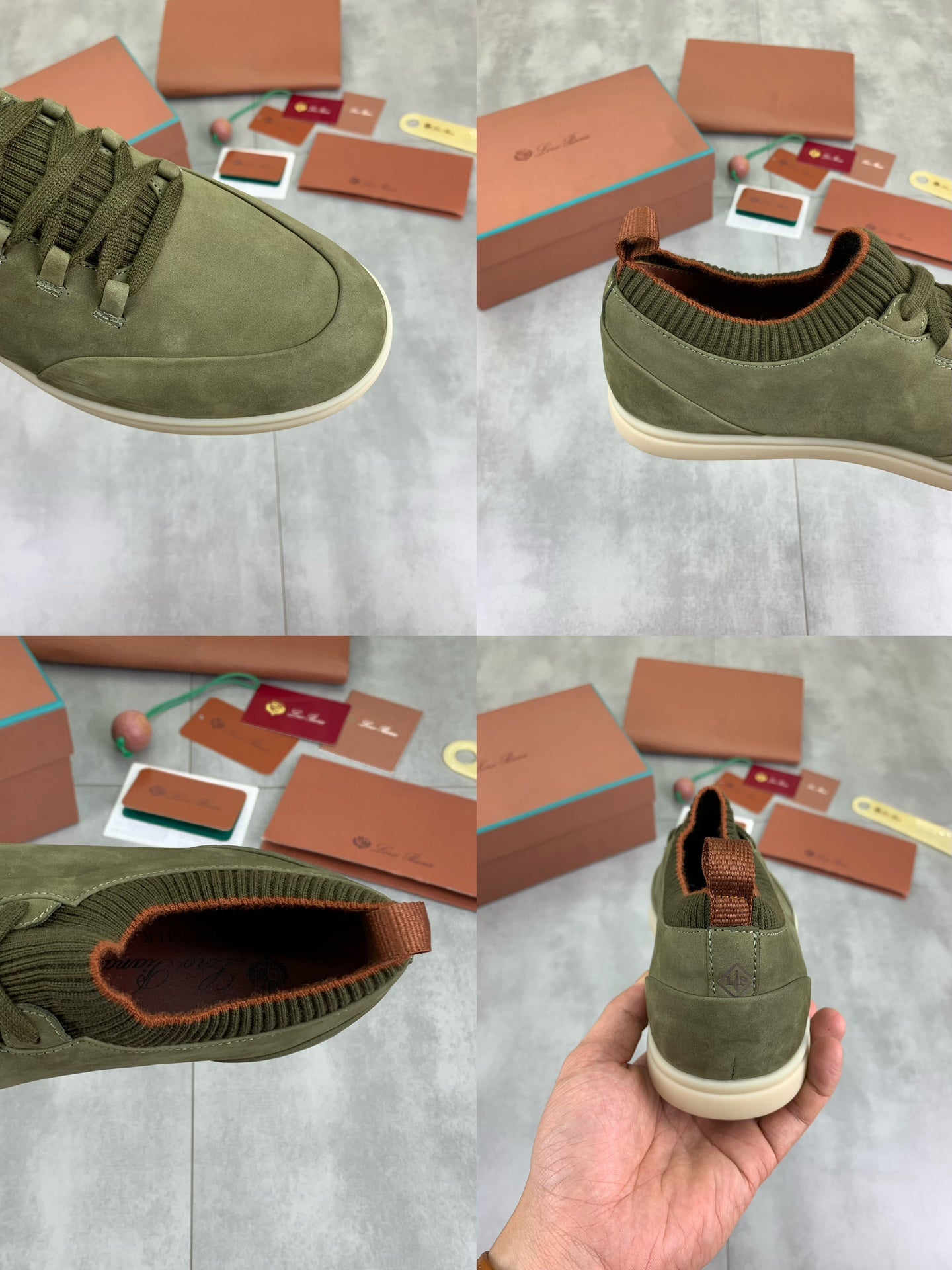 LP SOHO WALK TRAINERS IN OLIVE SUEDE