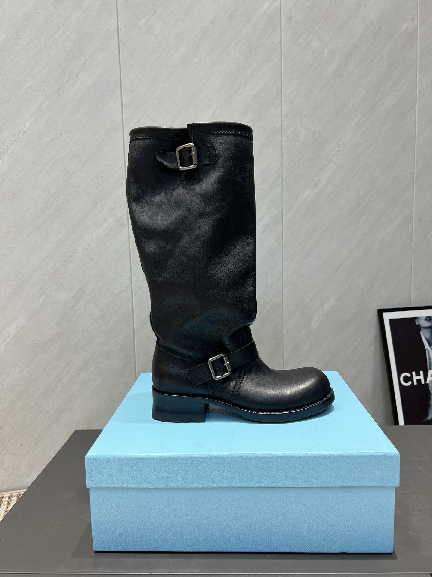 Prada 25 Boot 30mm Black Cowhide 501663