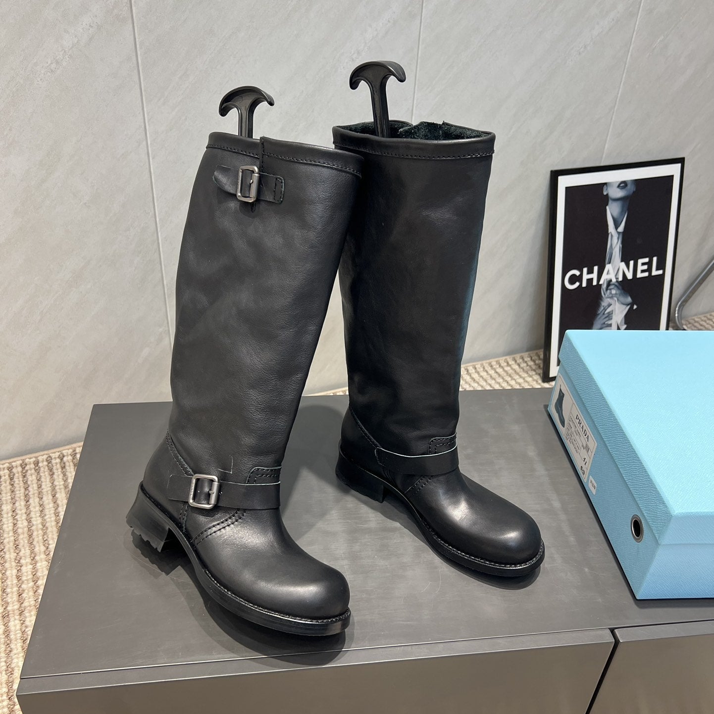 Prada 25 Boot 30mm Black Cowhide 501663