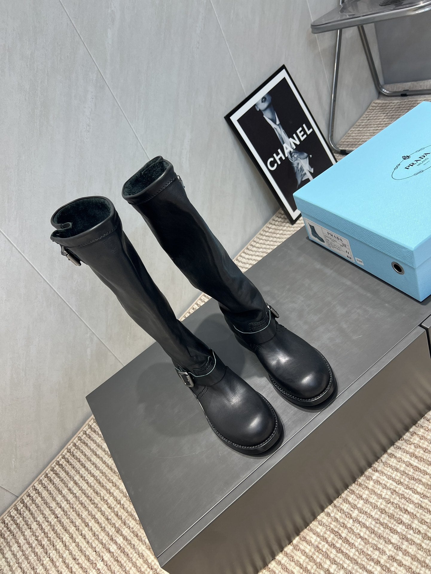 Prada 25 Boot 30mm Black Cowhide 501663