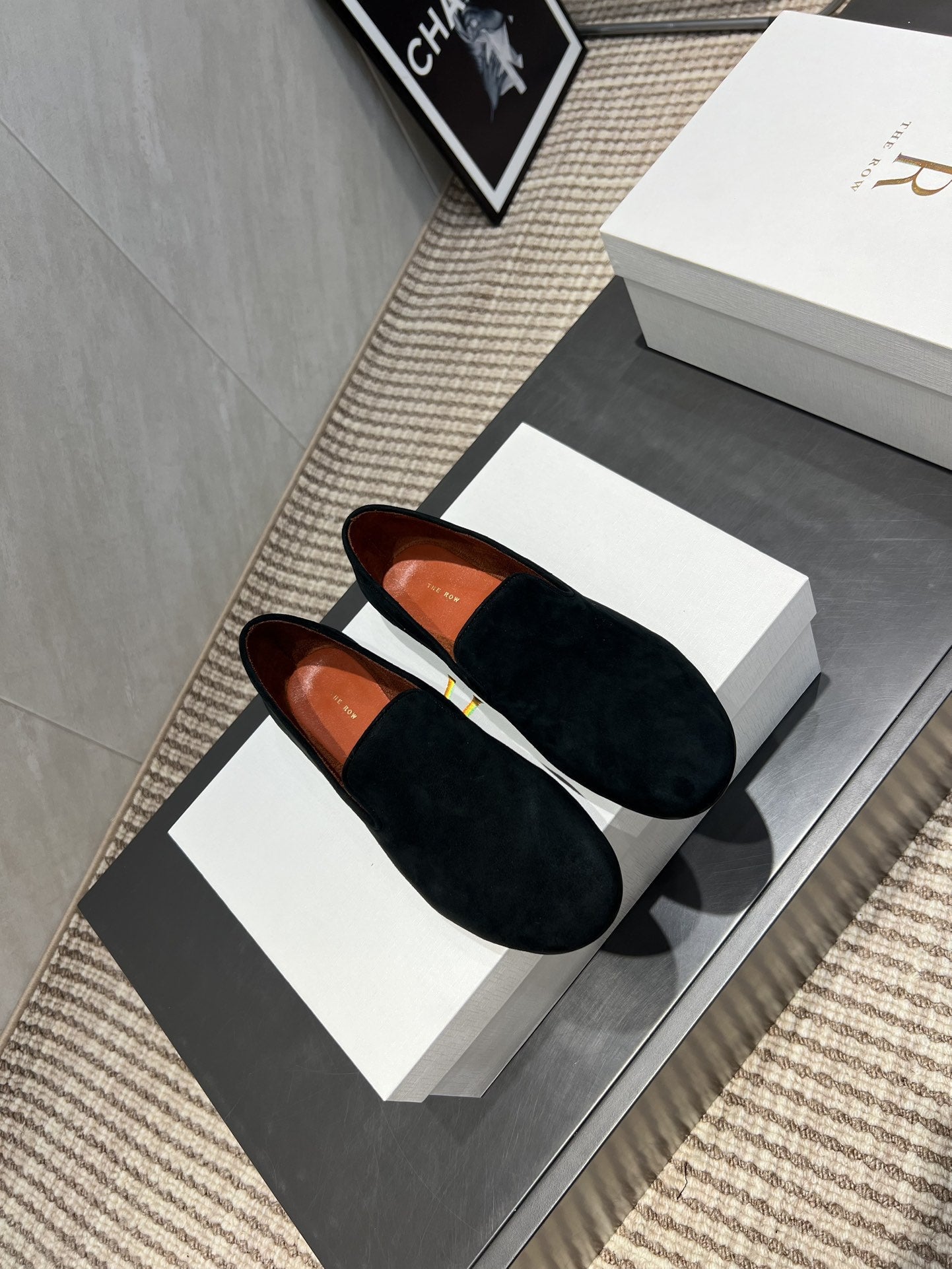 The Row 2025 Tipi Loafer Black Suede 540518