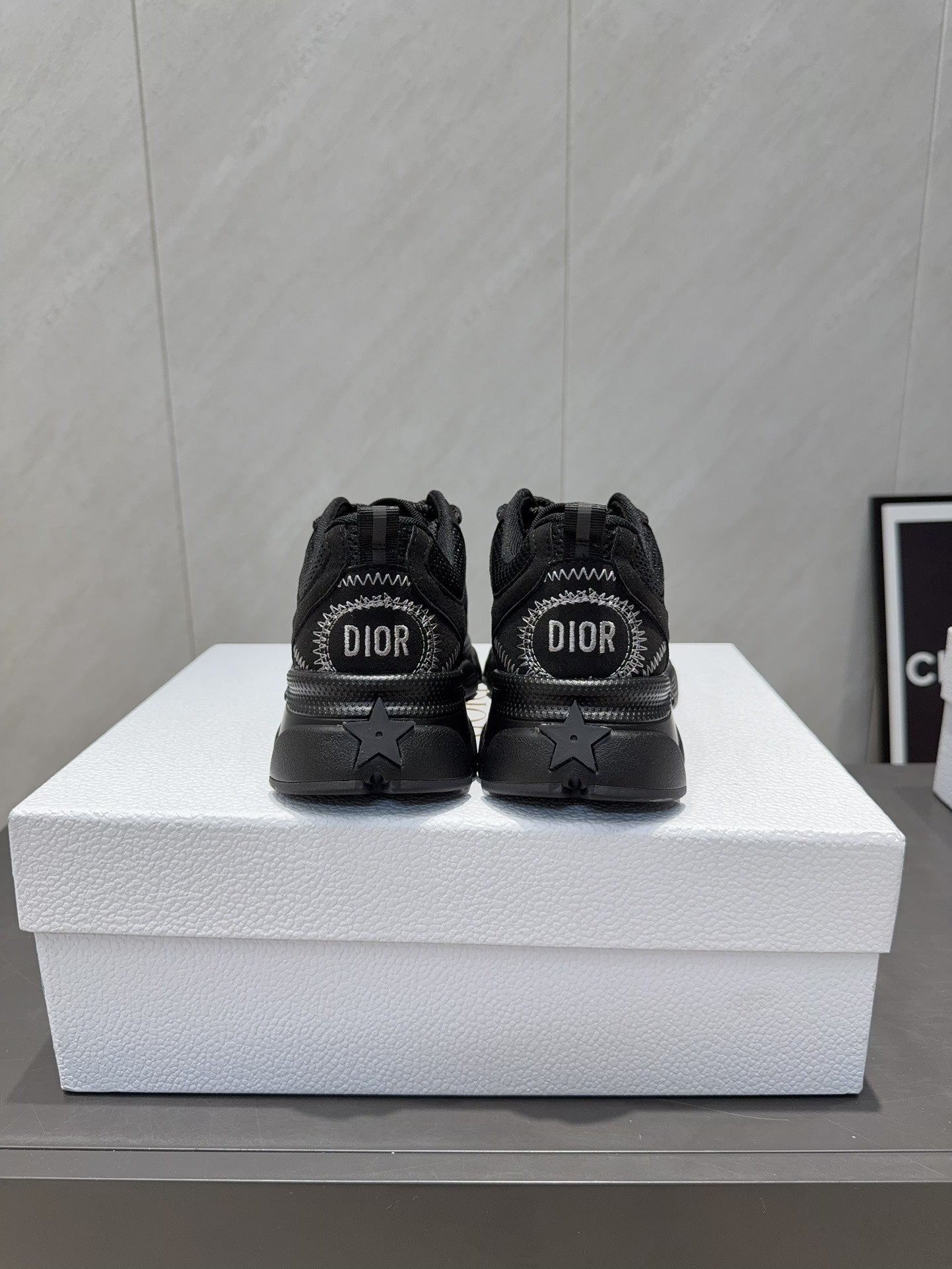 CD platform casual sneaker black suede mesh 539673