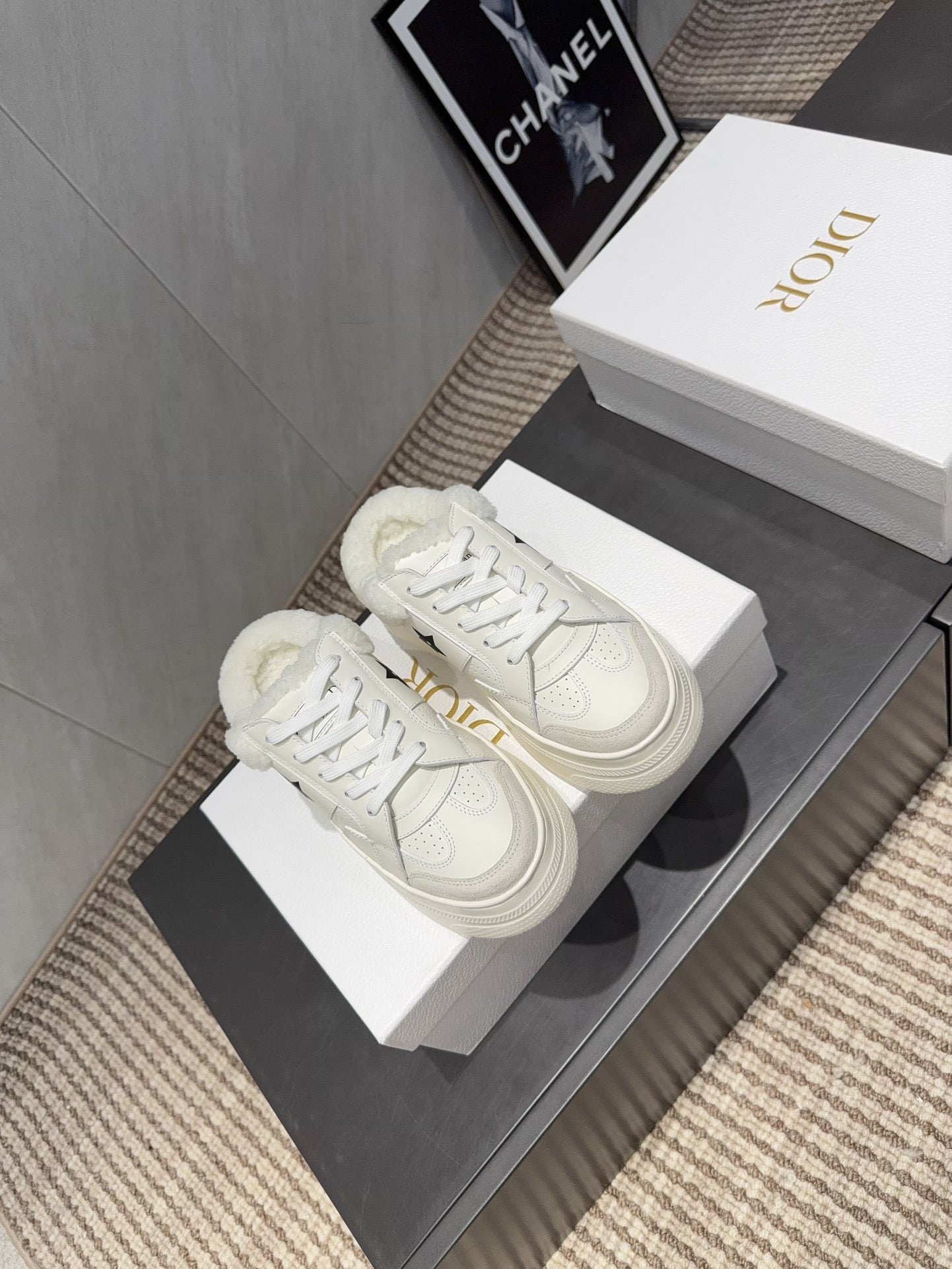 CD Star sneakers white cowhide wool 539688