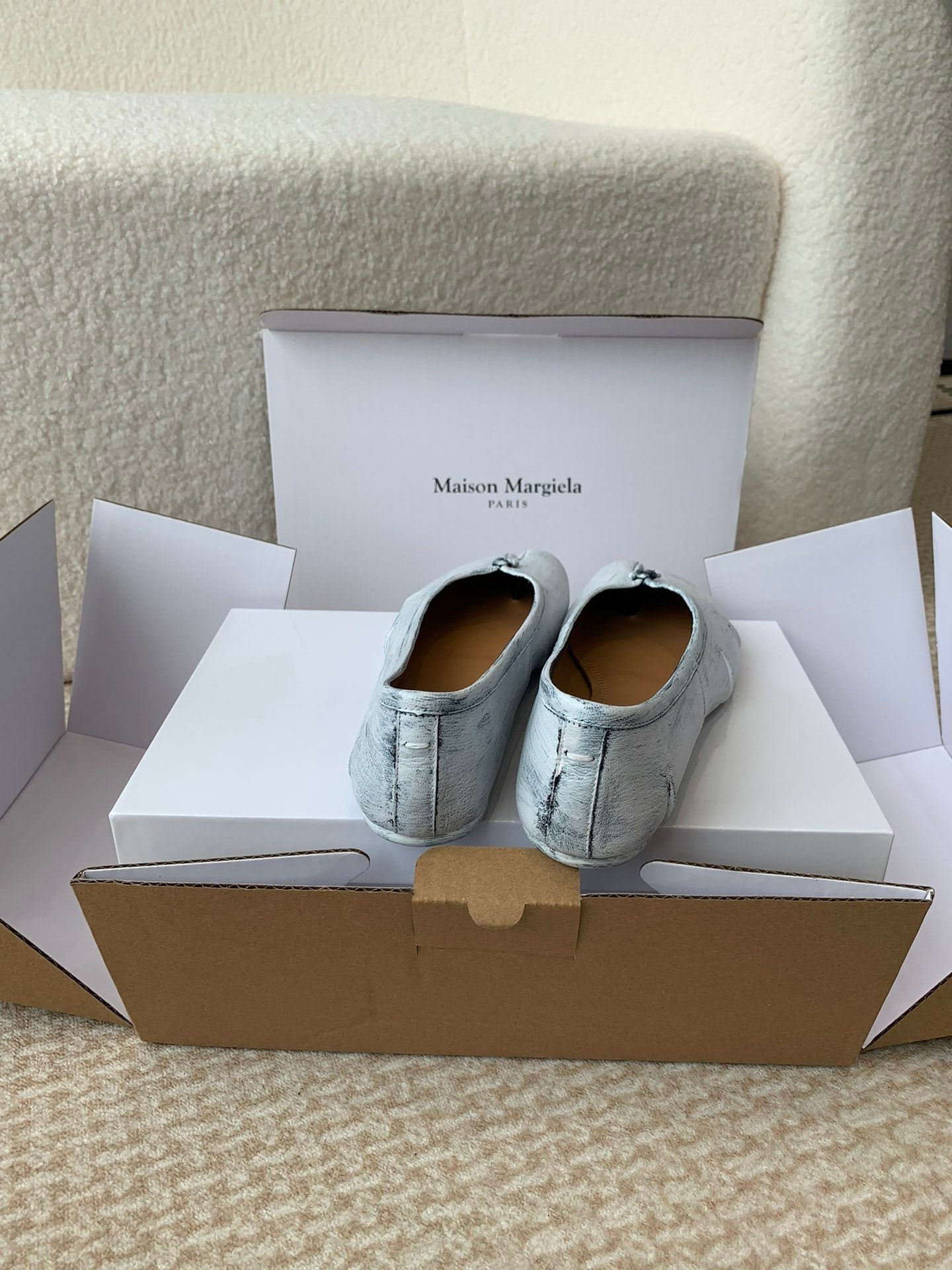 SL TABI BALLERINA FLAT PASTEL LAMBSKIN