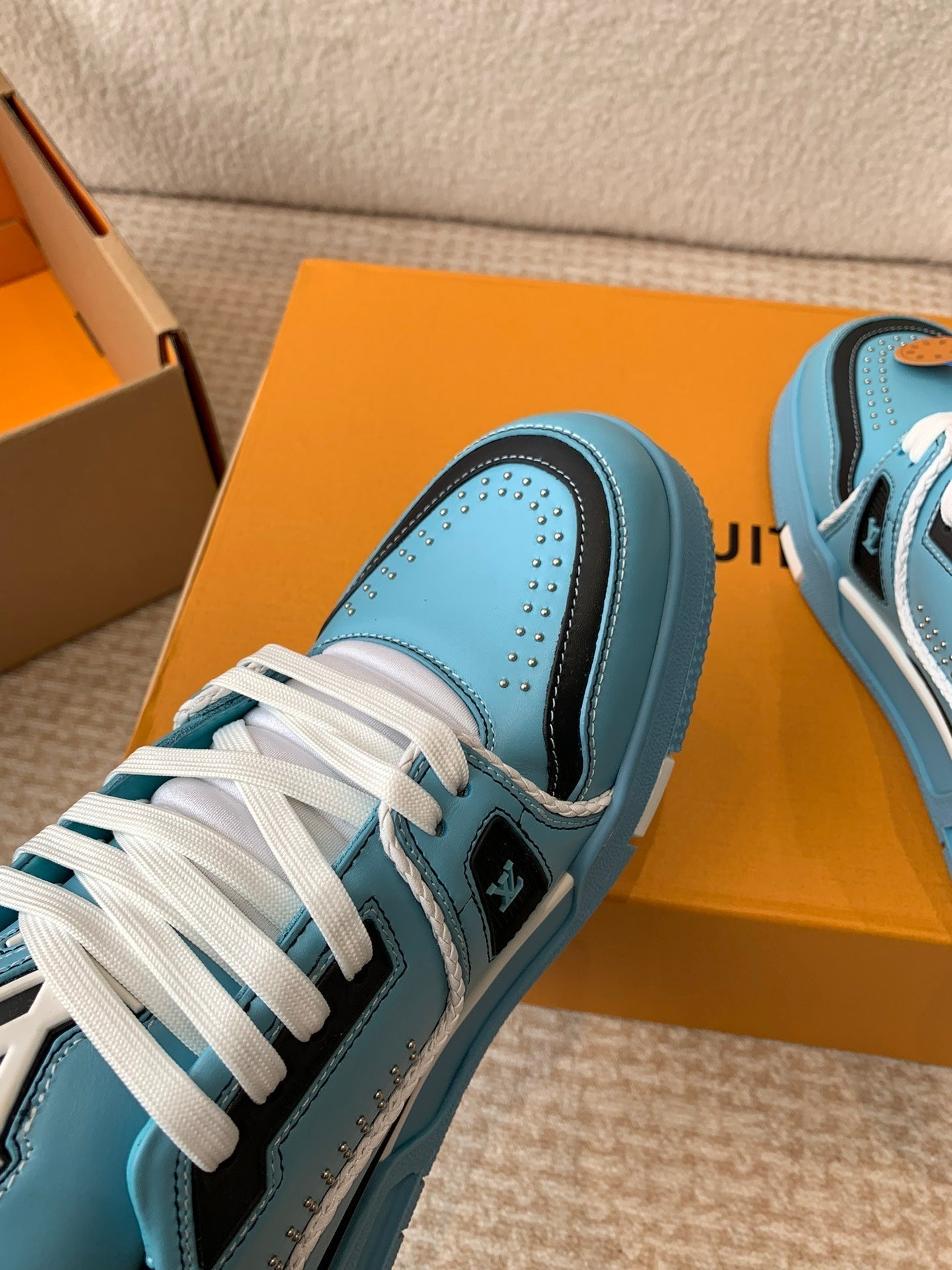 LV Trainer Sneaker Blue Cowhide