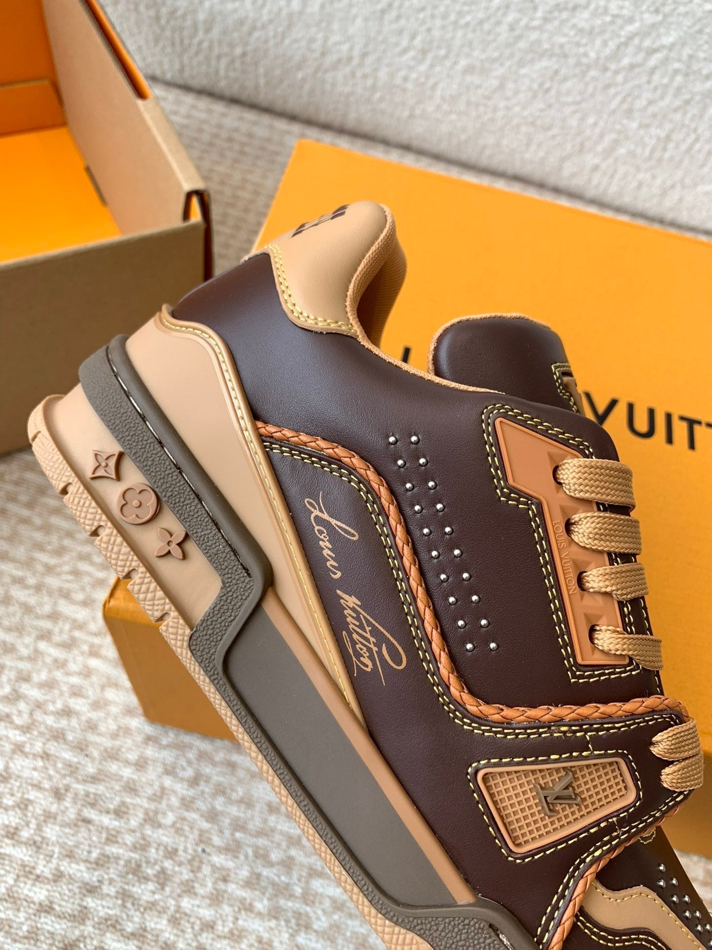 LV Trainer Sneaker Dark Brown Cowhide