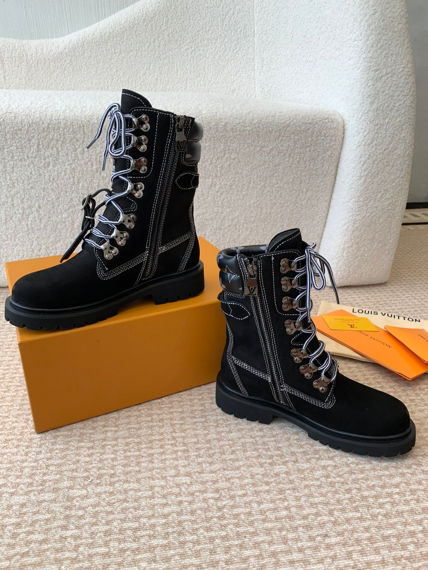 LV x Timberland Ranger Boot Black Calfskin