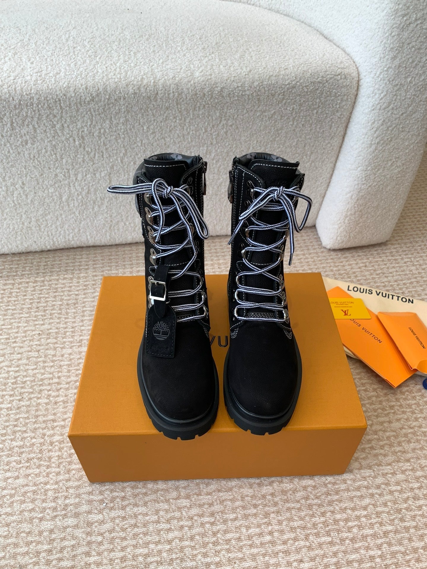 LV x Timberland Ranger Boot Black Calfskin