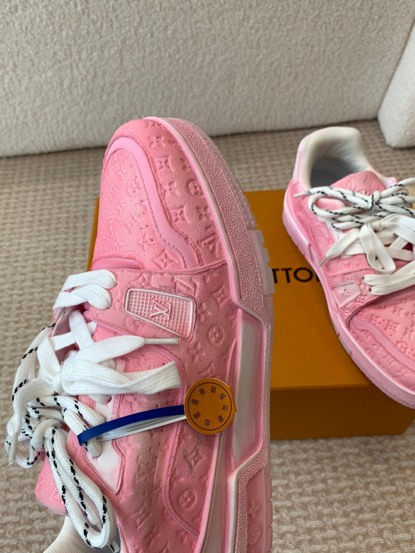LV Trainer Sneaker 30mm Pink Cowhide