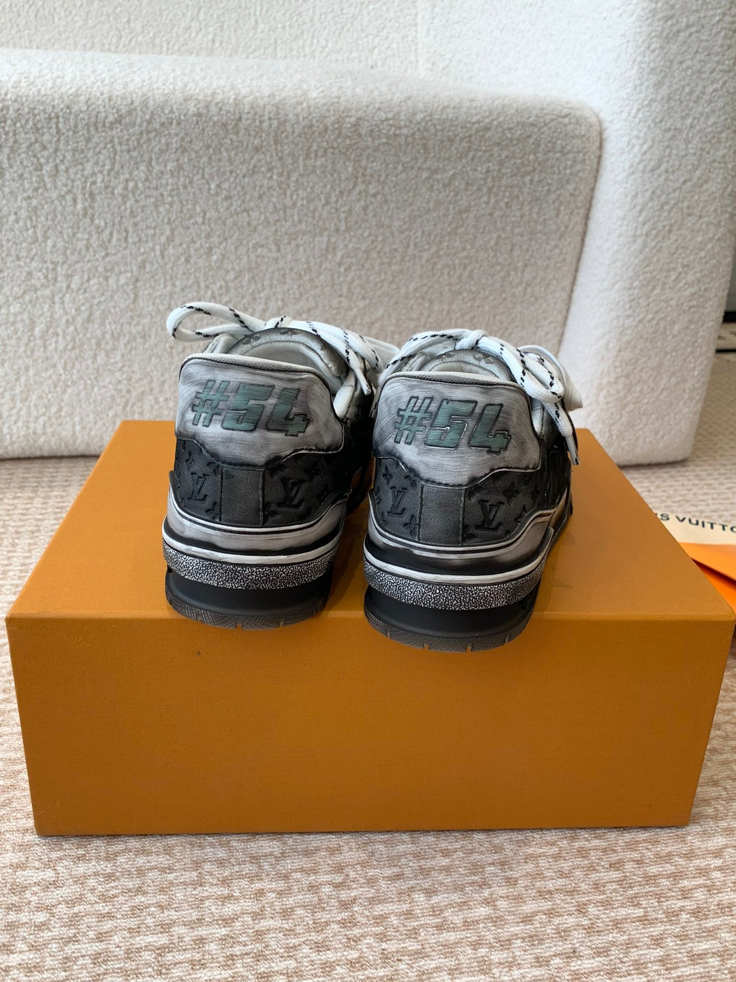 LV Trainer Sneaker 30mm Black Cowhide