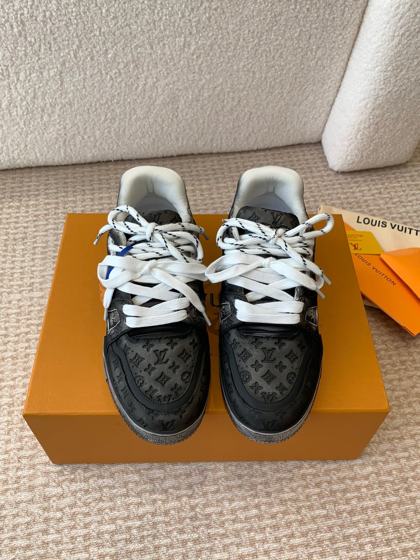 LV Trainer Sneaker 30mm Black Cowhide
