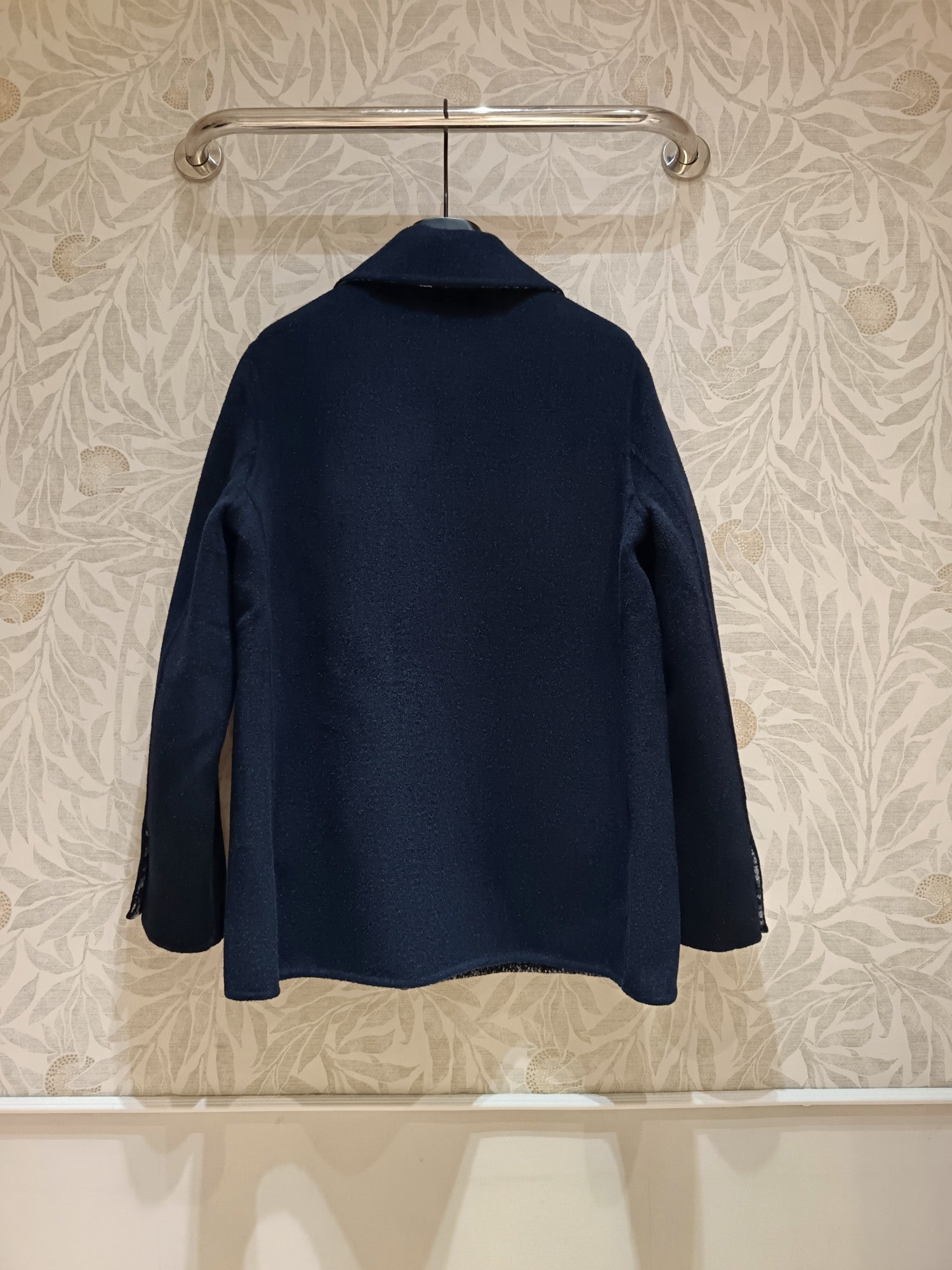 CD Coat Navy Blue Wool Silk