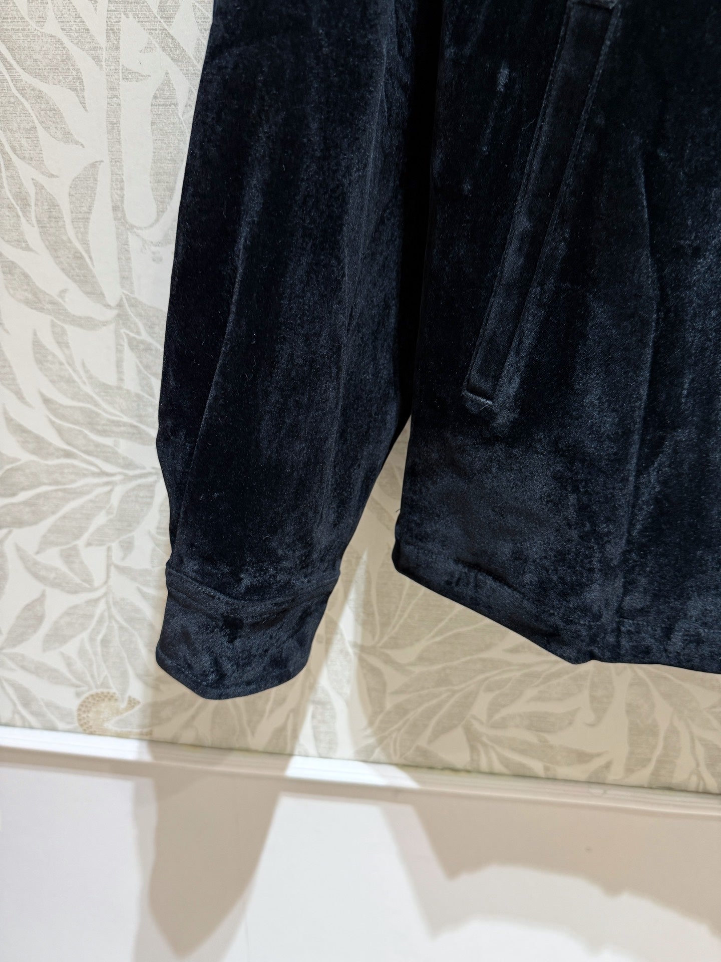 Prada Long Coat Black Velvet