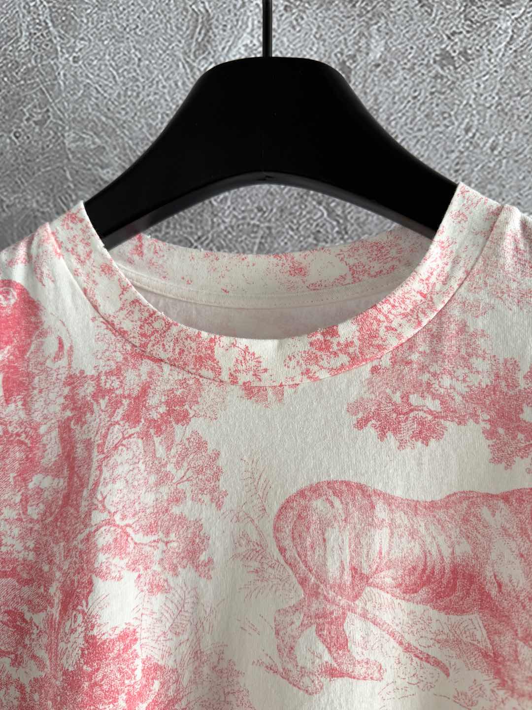 CD Animal T-shirt Pink Cotton Linen