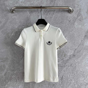 CD Lucky Star Polo Shirt White Cotton
