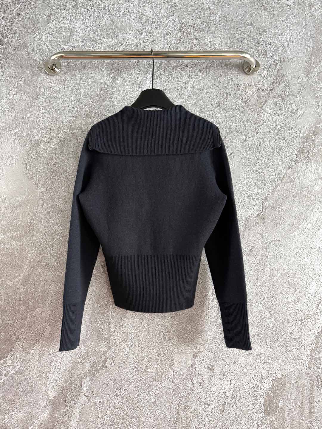 CD Double-sided Hooded Cardigan Black Cashmere