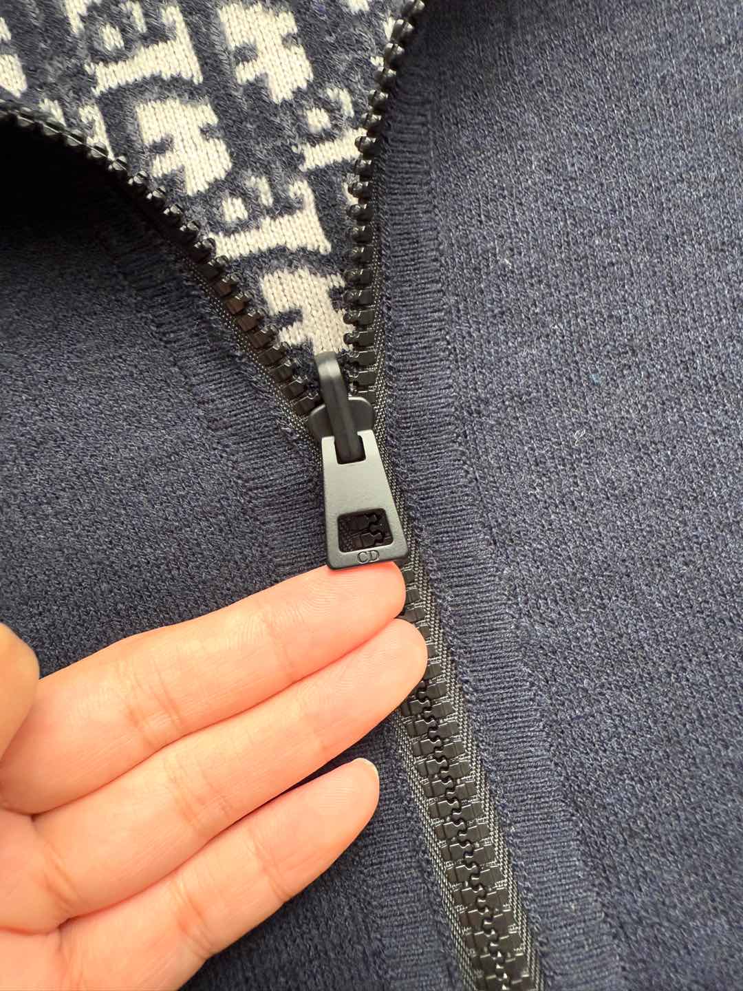 CD Double-sided Hooded Cardigan Black Cashmere