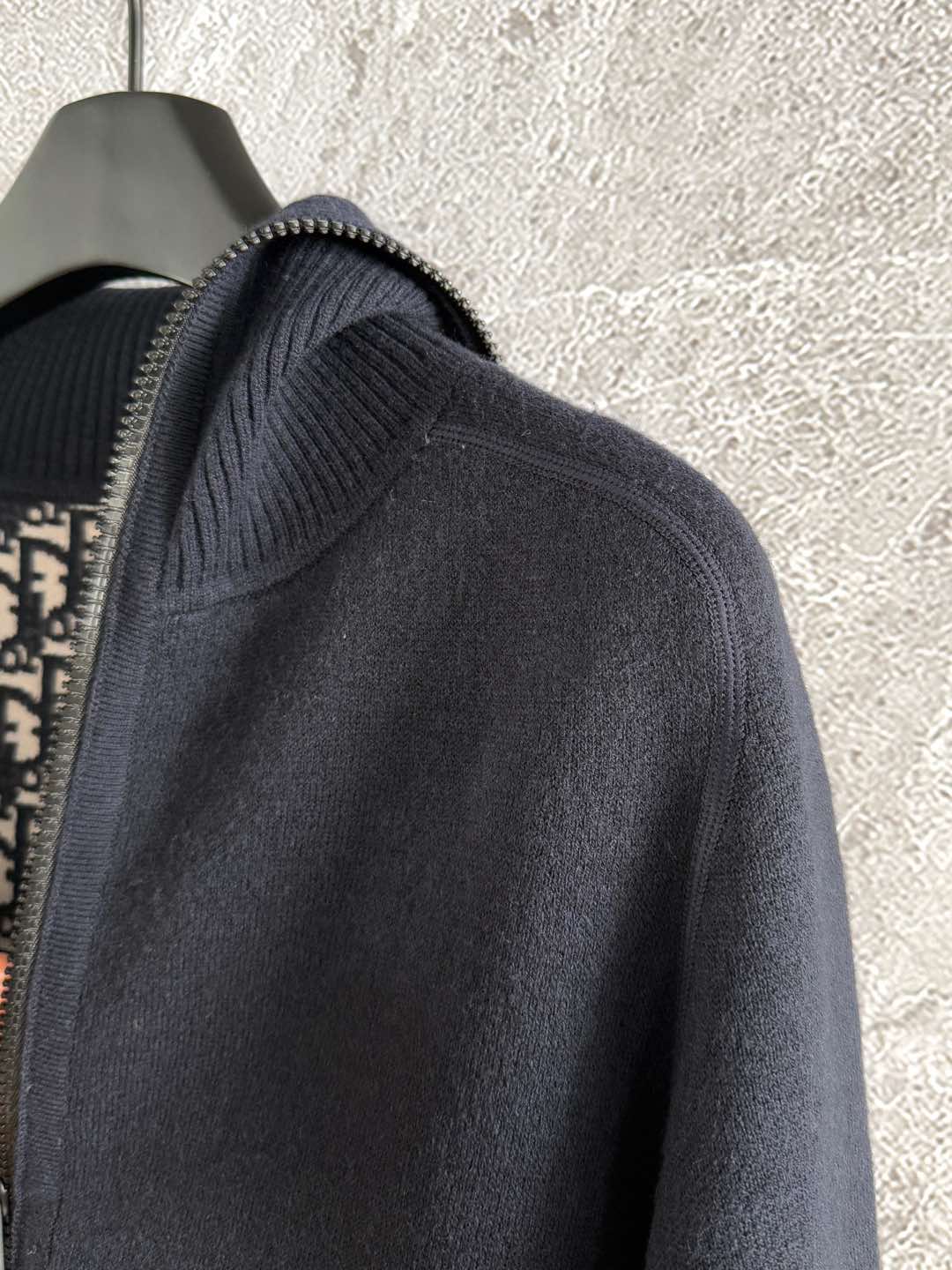 CD Double-sided Hooded Cardigan Black Cashmere