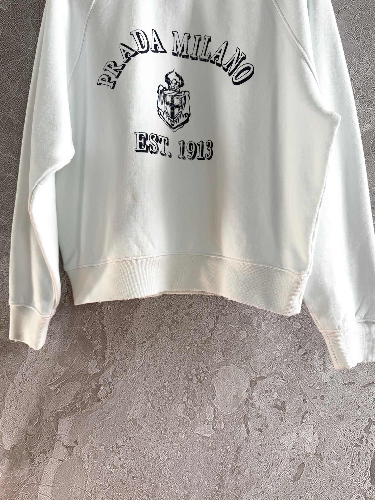 Prada “PRADA MILANO EST. 1913” Sweatshirt White Cotton