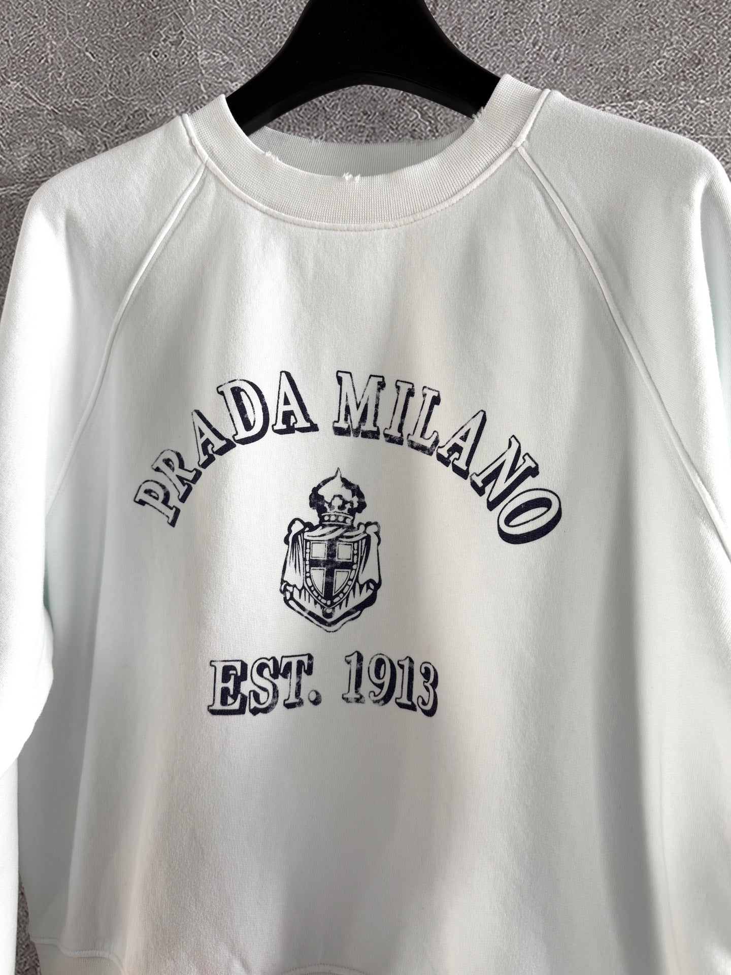 Prada “PRADA MILANO EST. 1913” Sweatshirt White Cotton