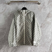 CD Monogram Jacket Gray mix Beige Polyester